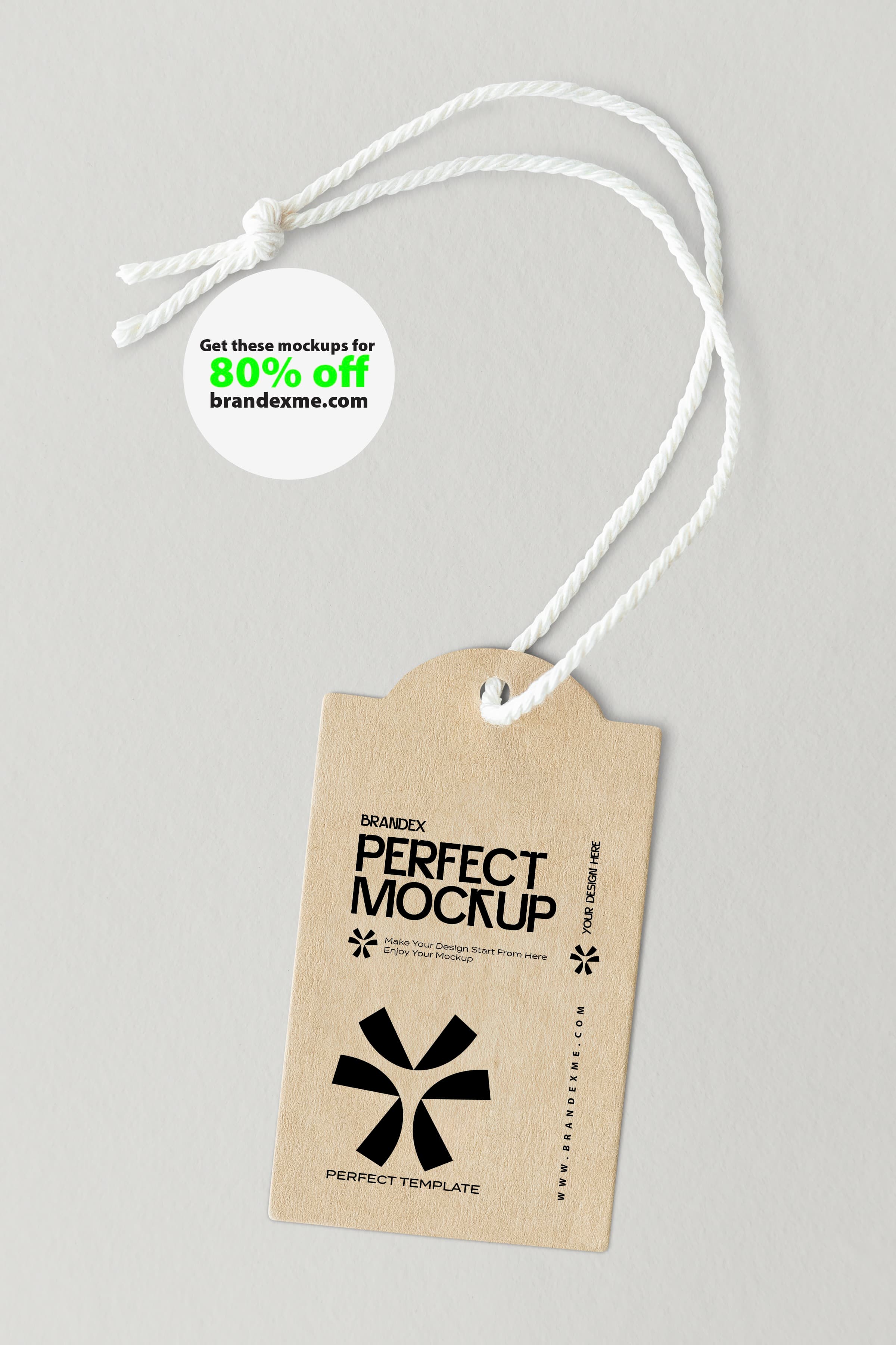 Kraft paper tag mockup