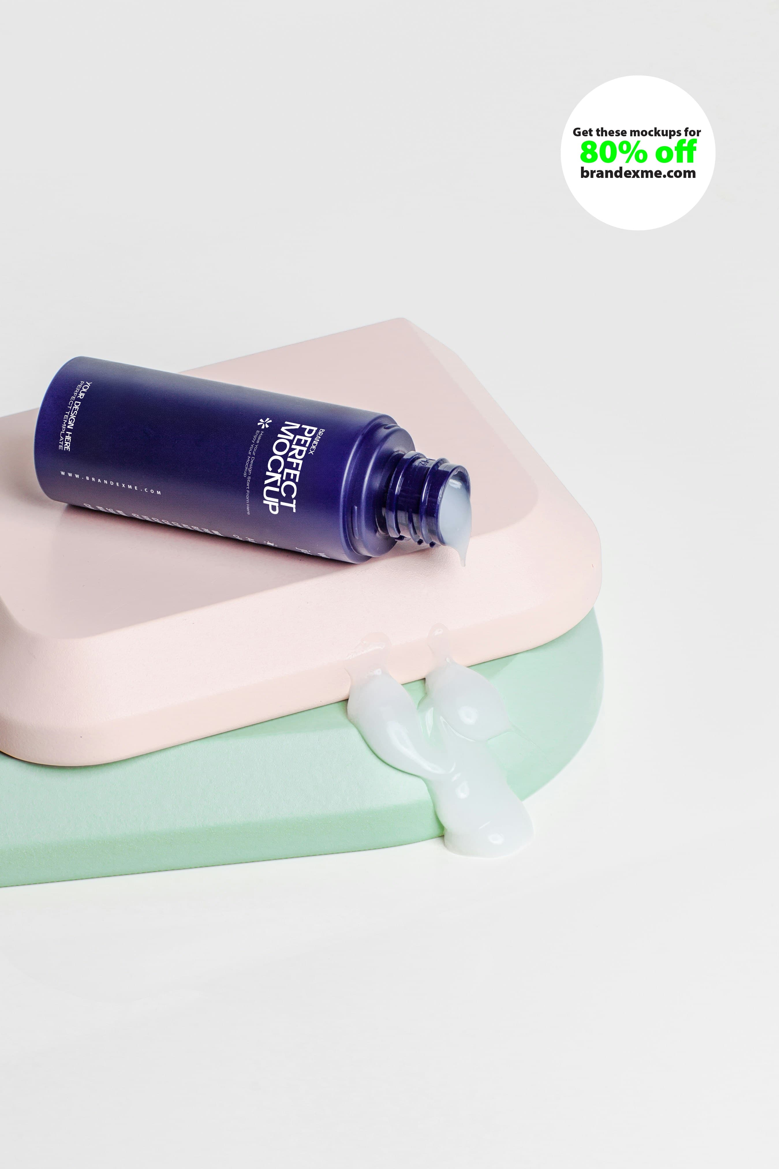 Navy blue cosmetic mockup