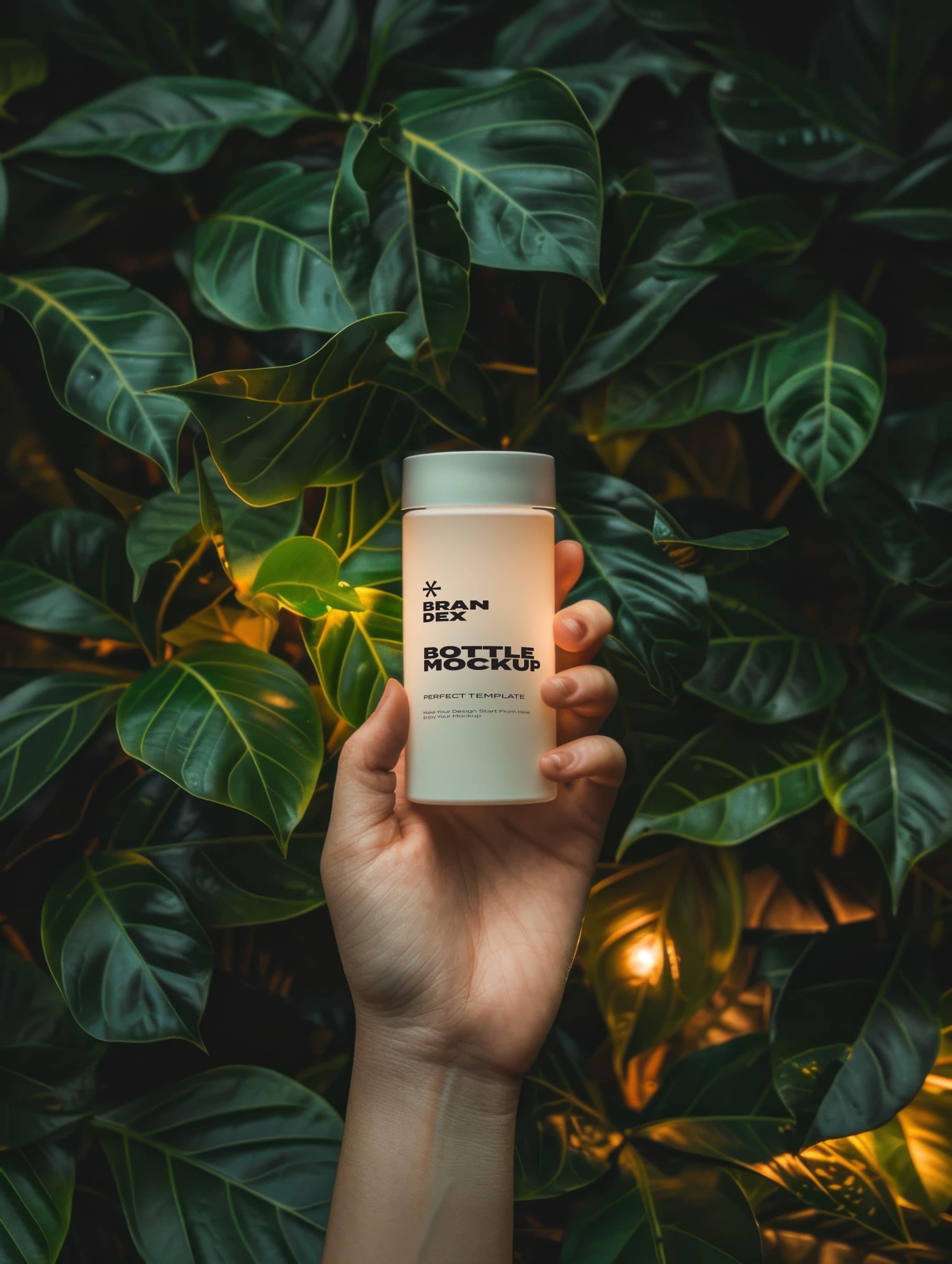 Frosted in hand mockup
