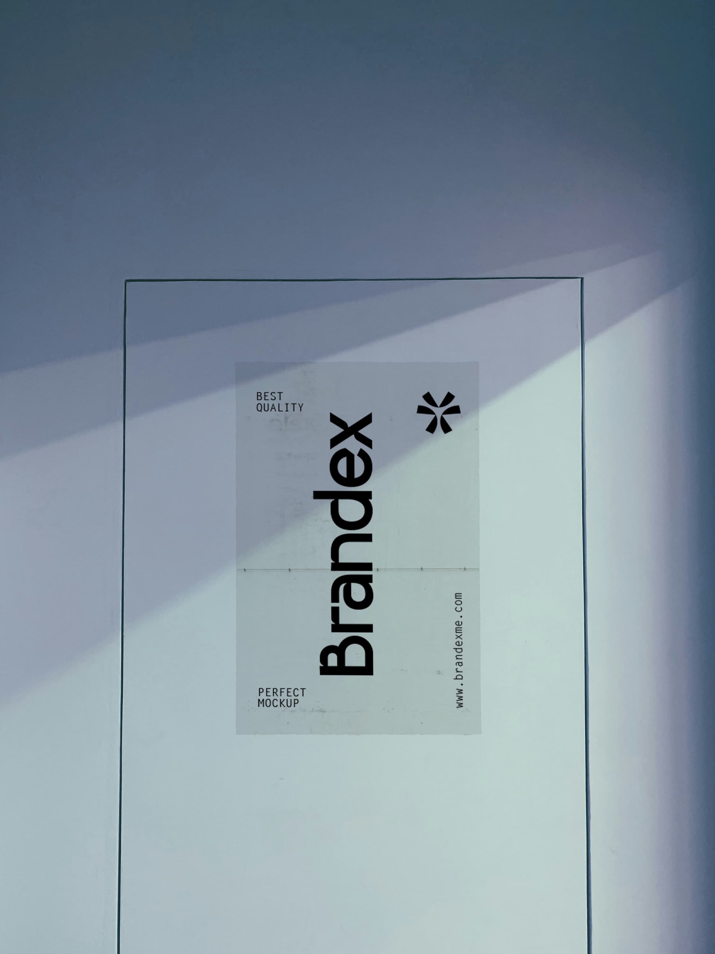 Minimalist wall poster mockup