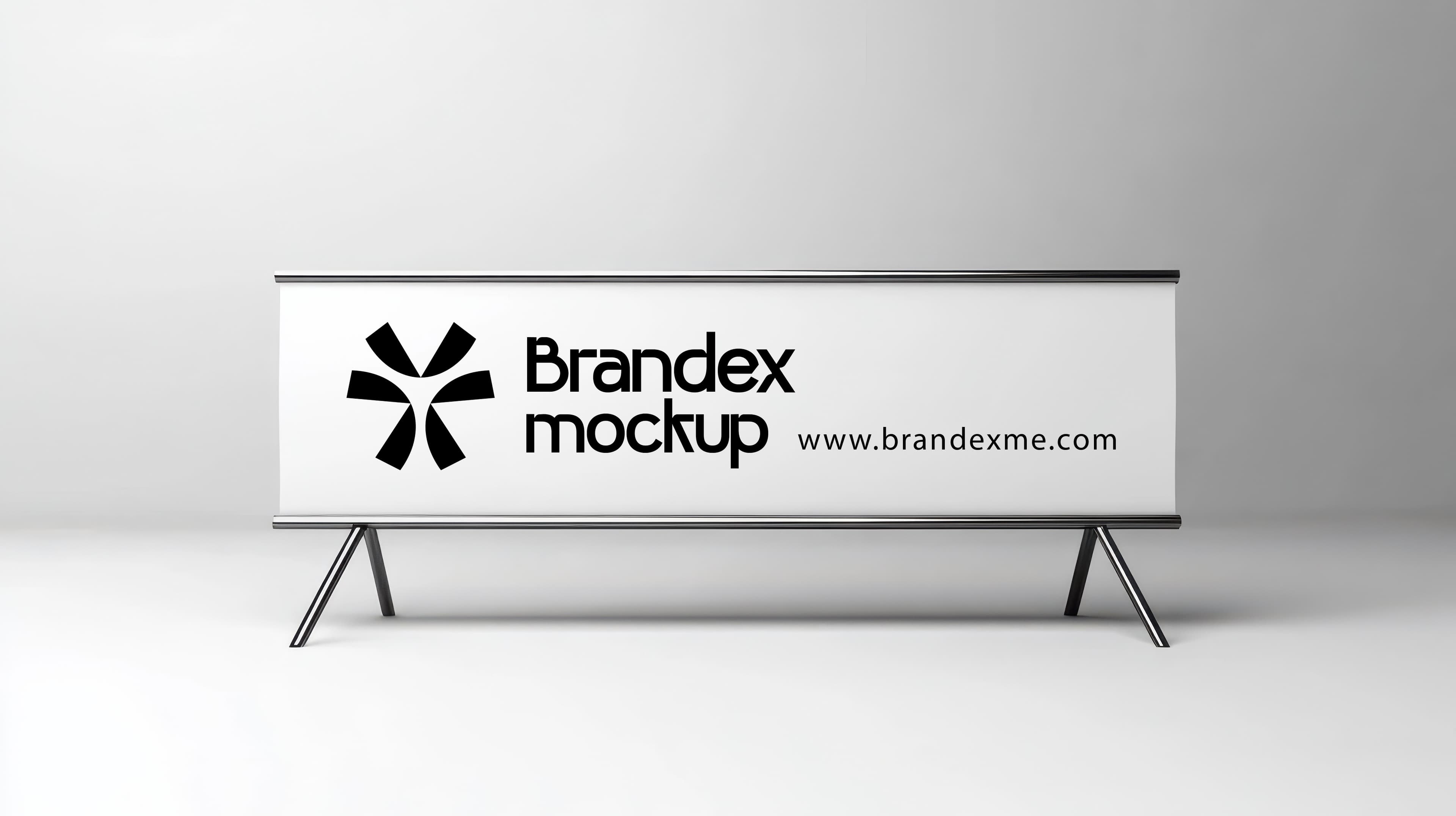 Horizontal banner stand mockup