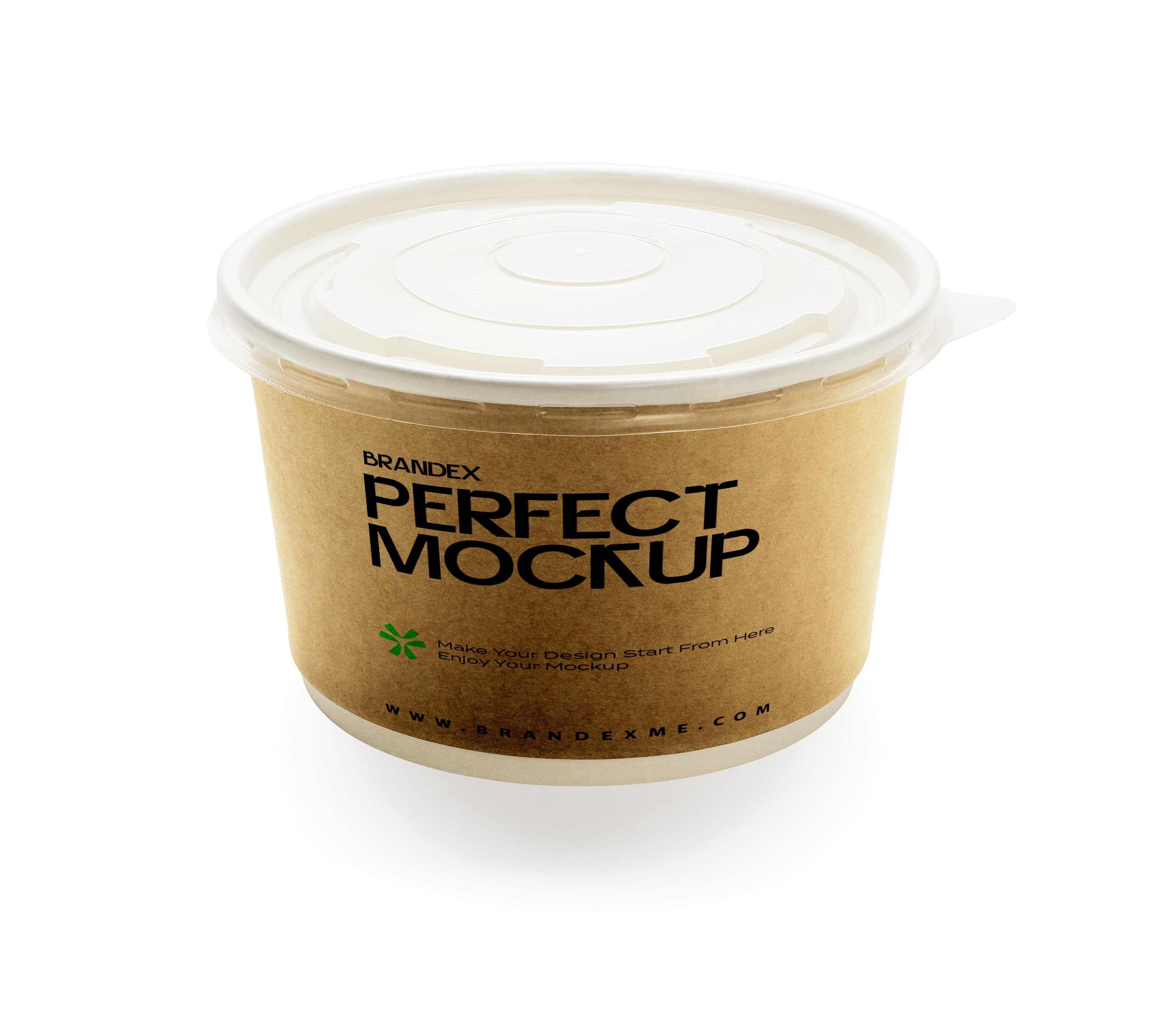Kraft paper food container mockup