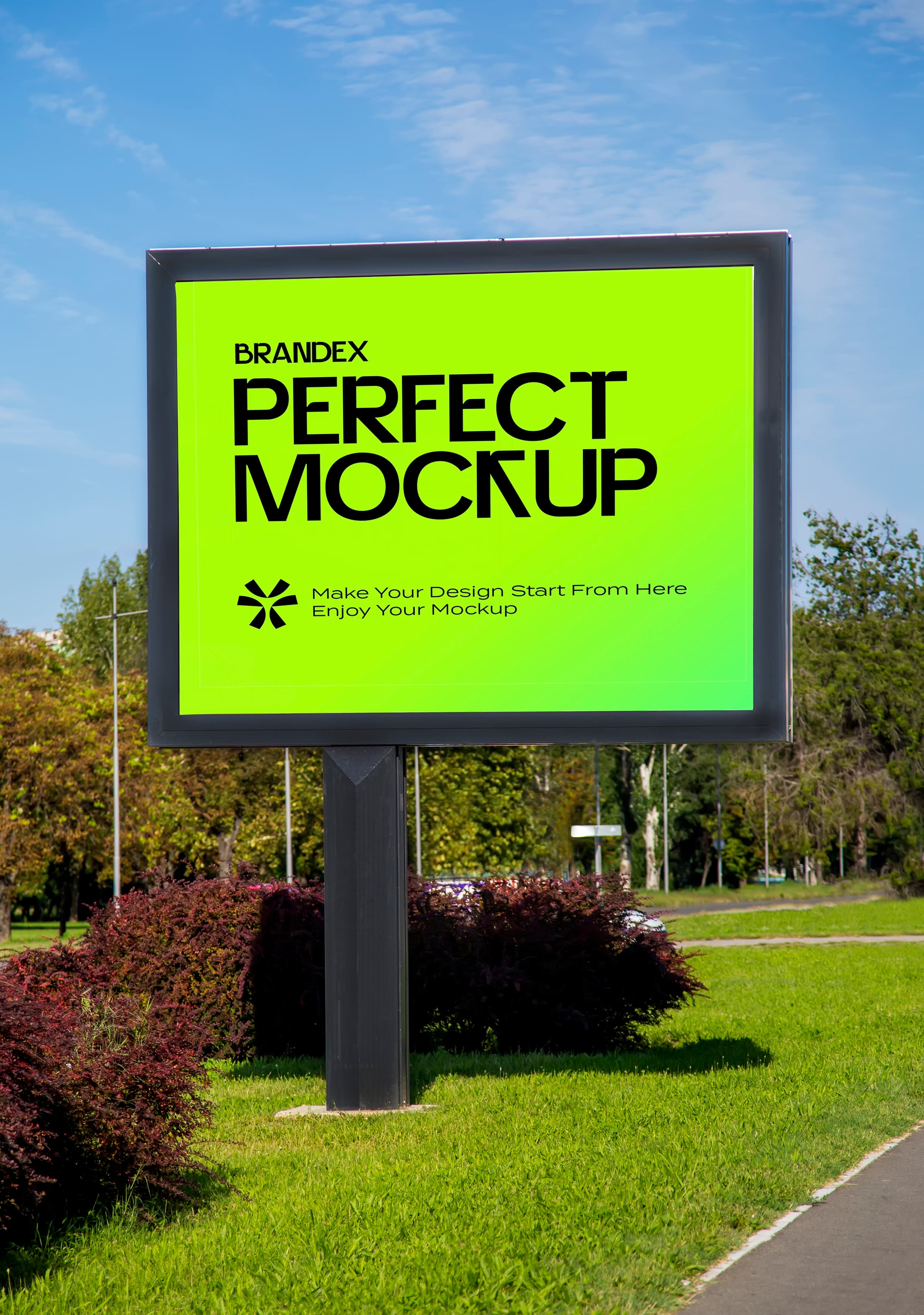 Outdoor digital billboard mockup