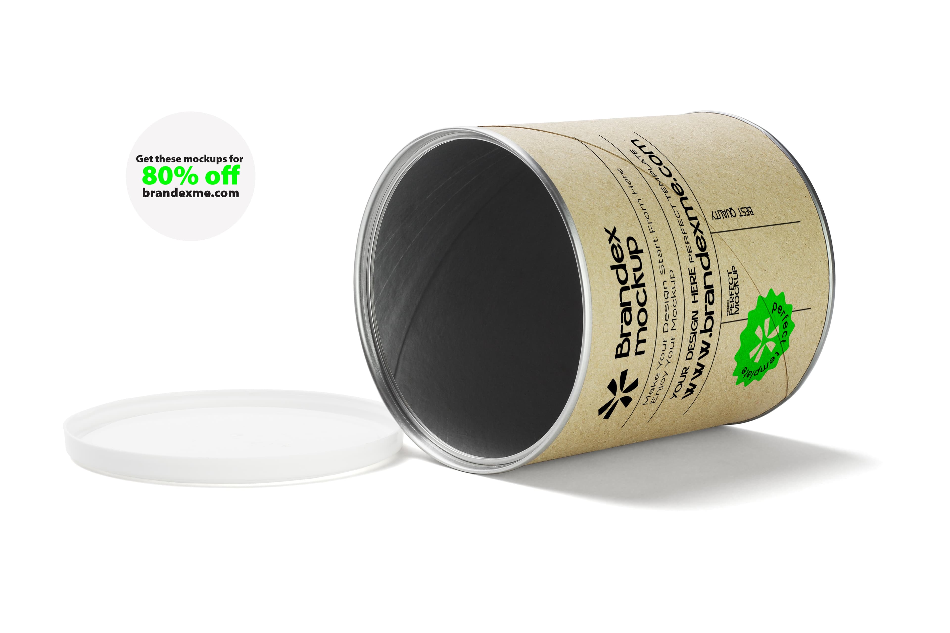 Kraft paper tube mockup