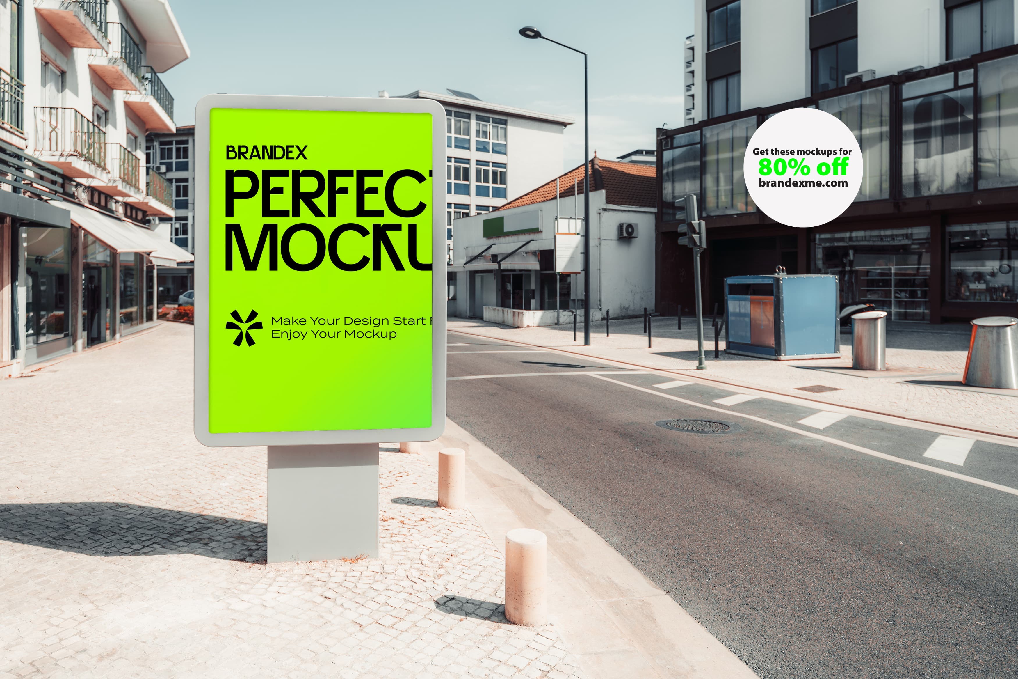 Urban outdoor advertising billboard mockup