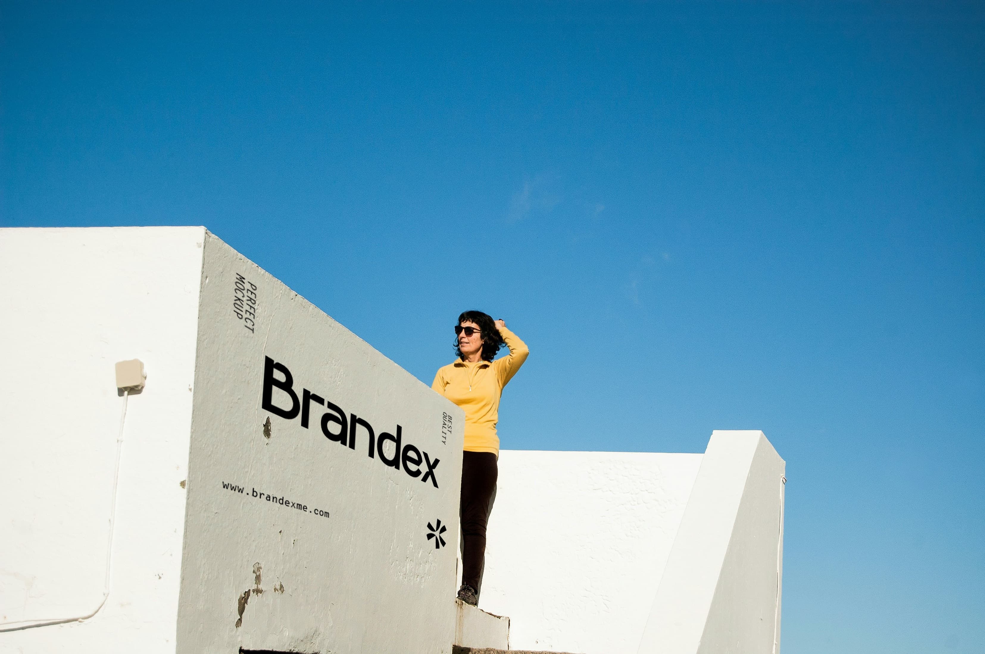 Outdoor wall branding mockup