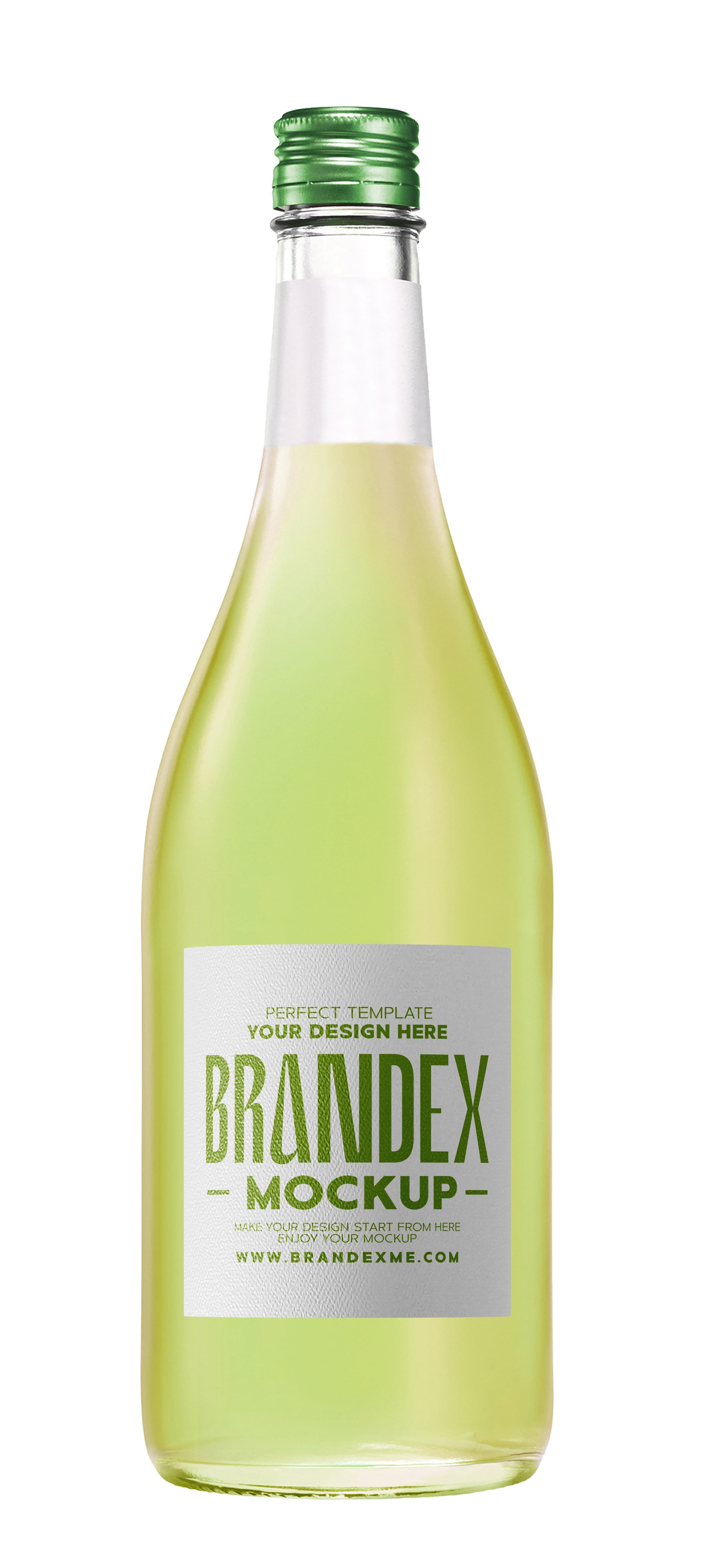 Green glass mockup