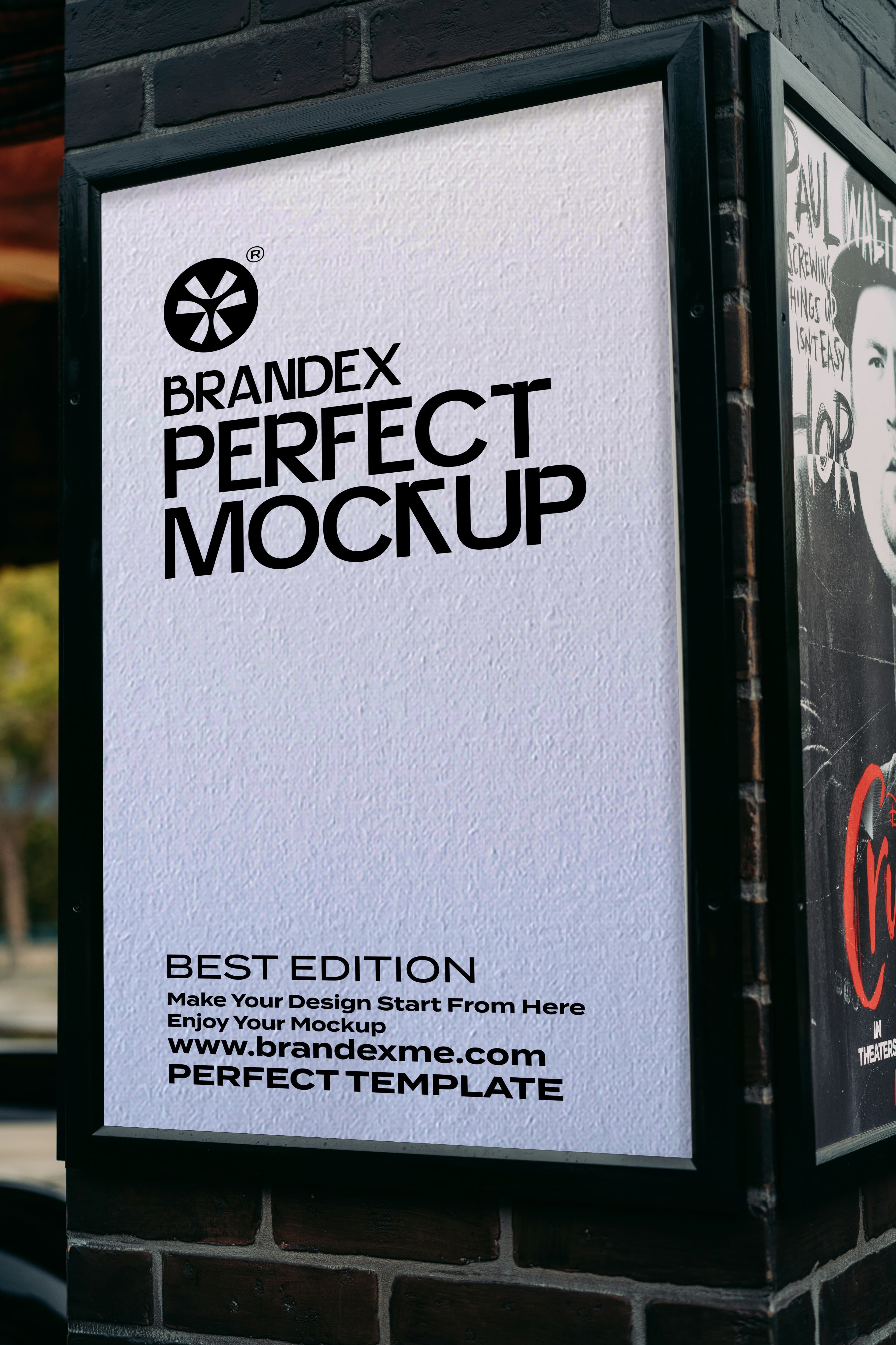Urban poster display mockup