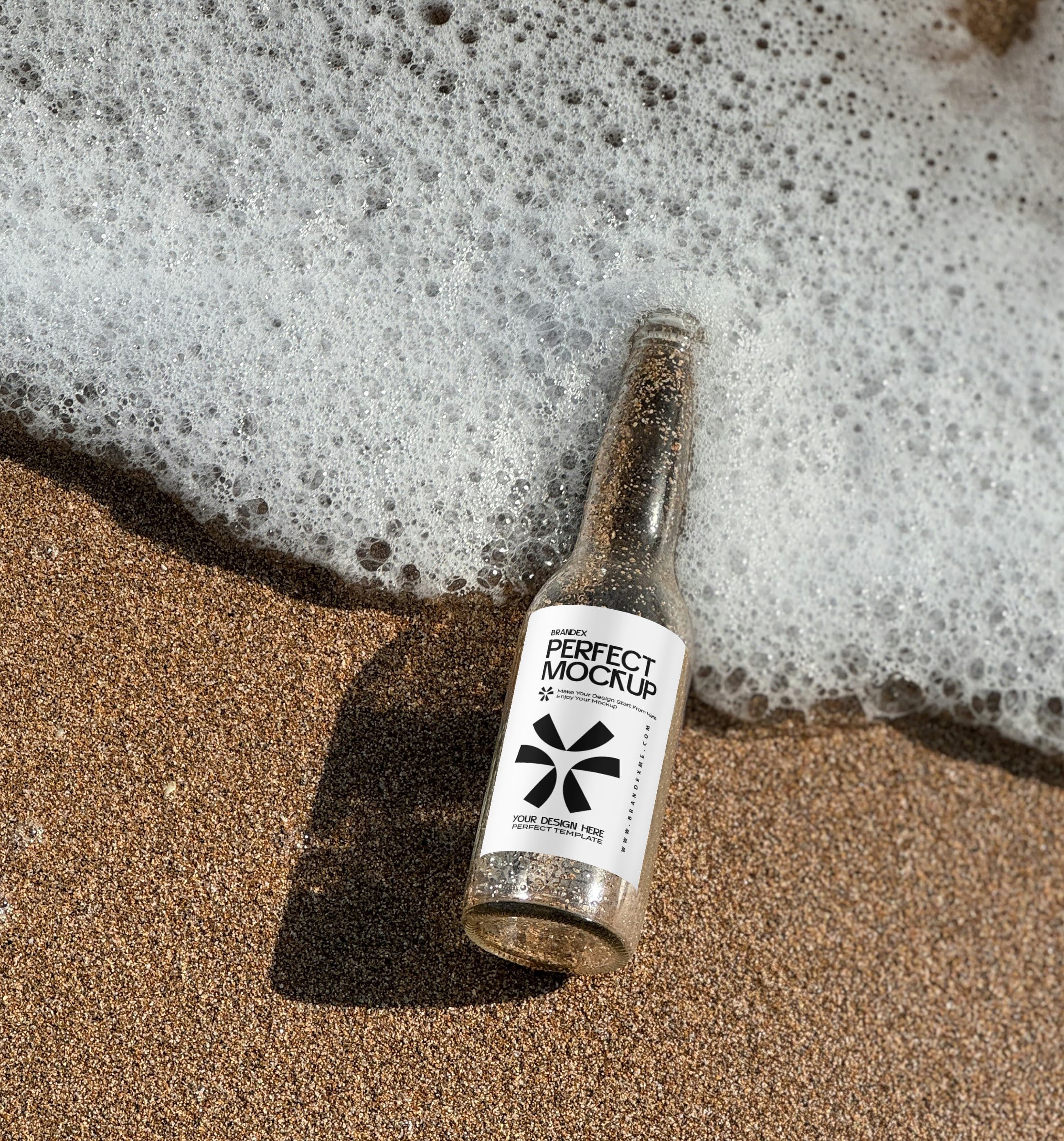 Glass beach foam mockup