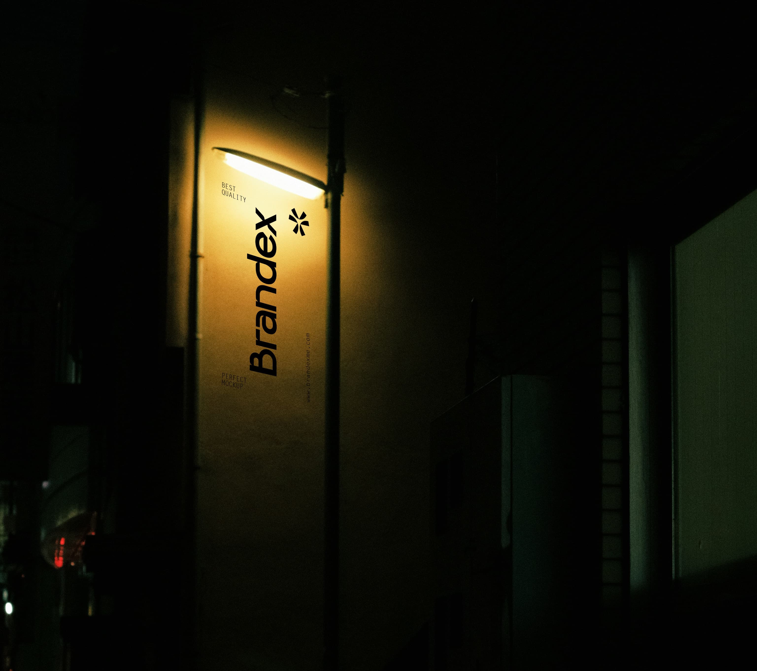 Illuminated sidewalk sign mockup