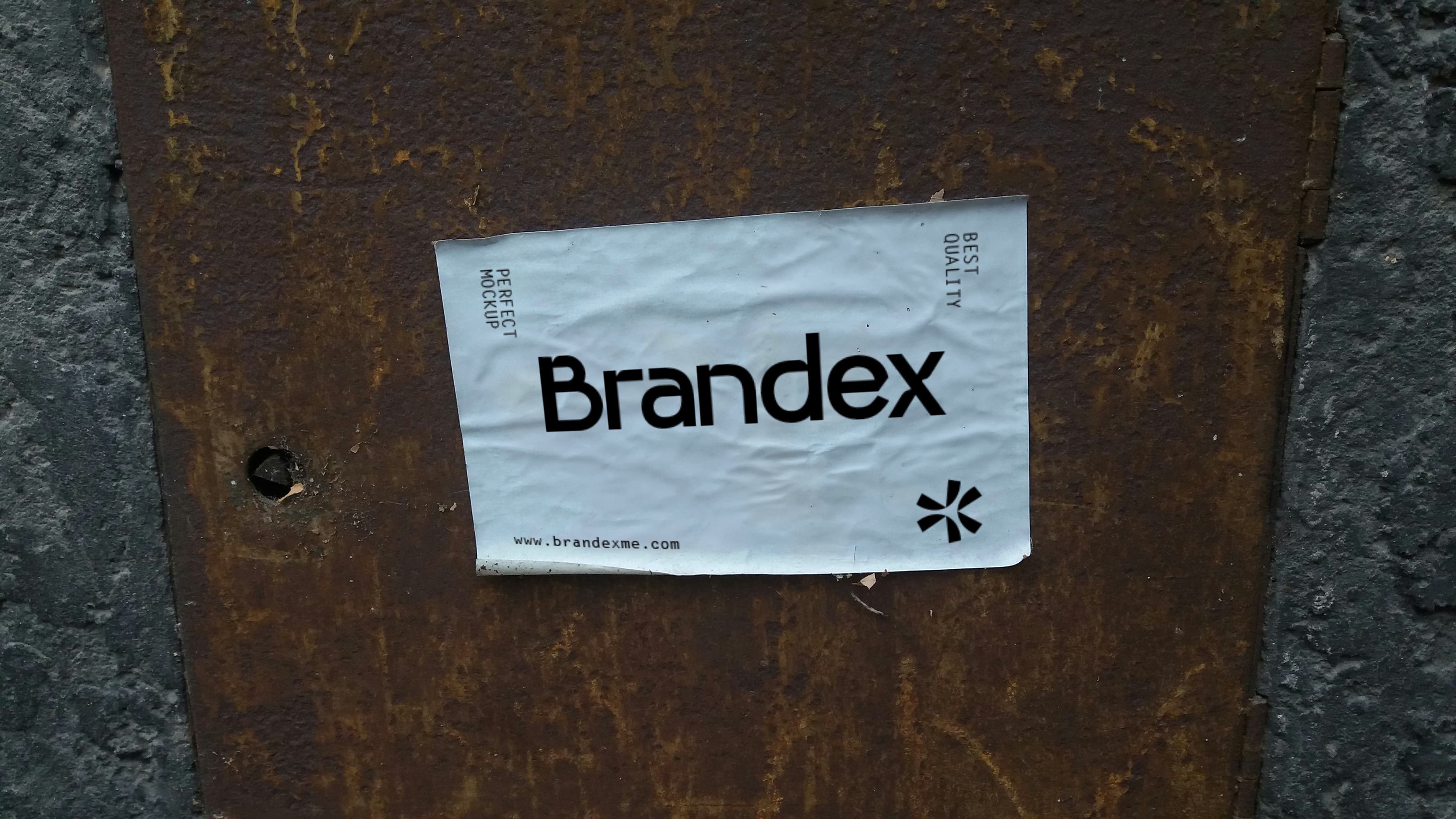 Urban poster sticker mockup