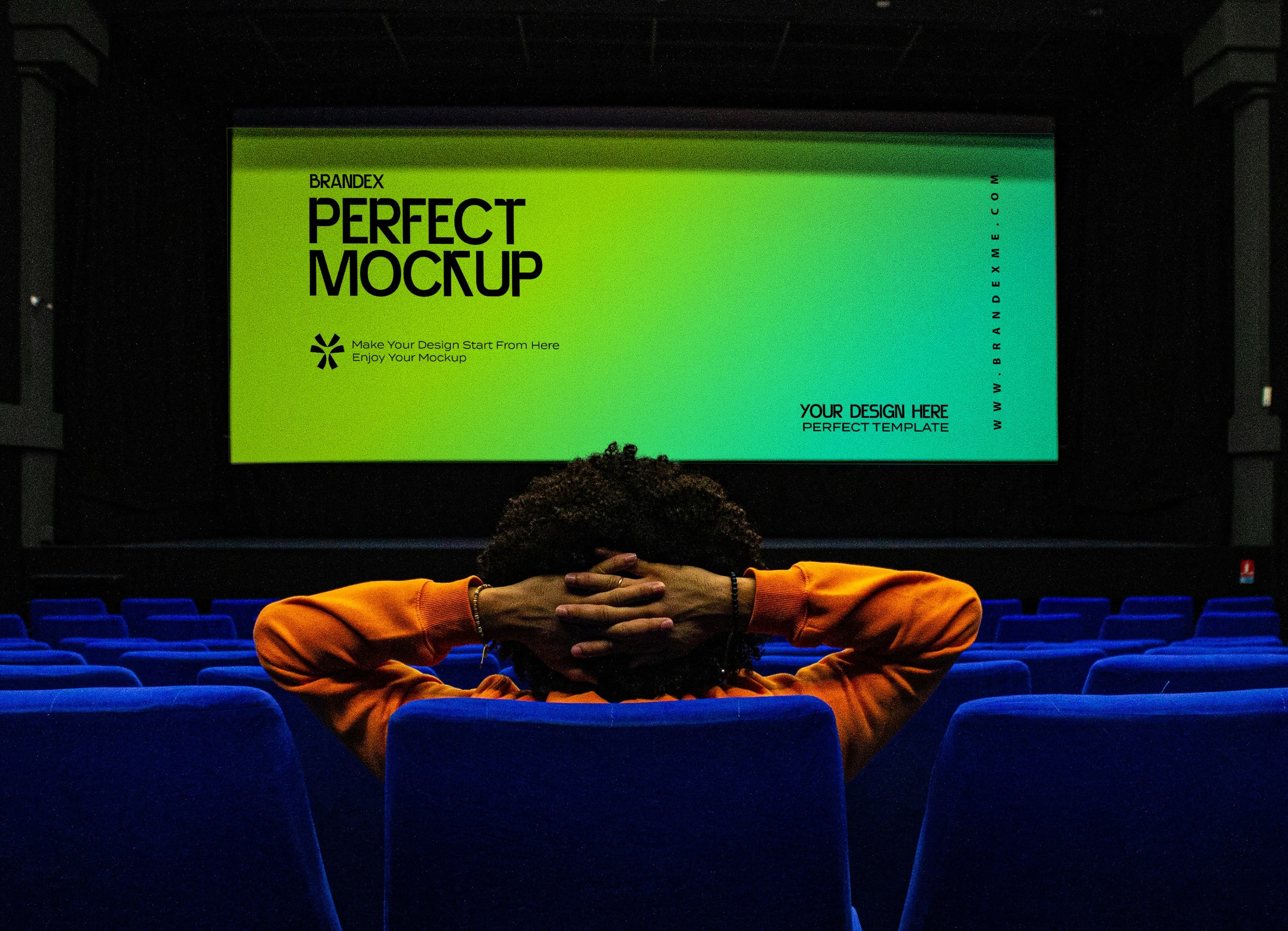 Cinema screen and seating mockup