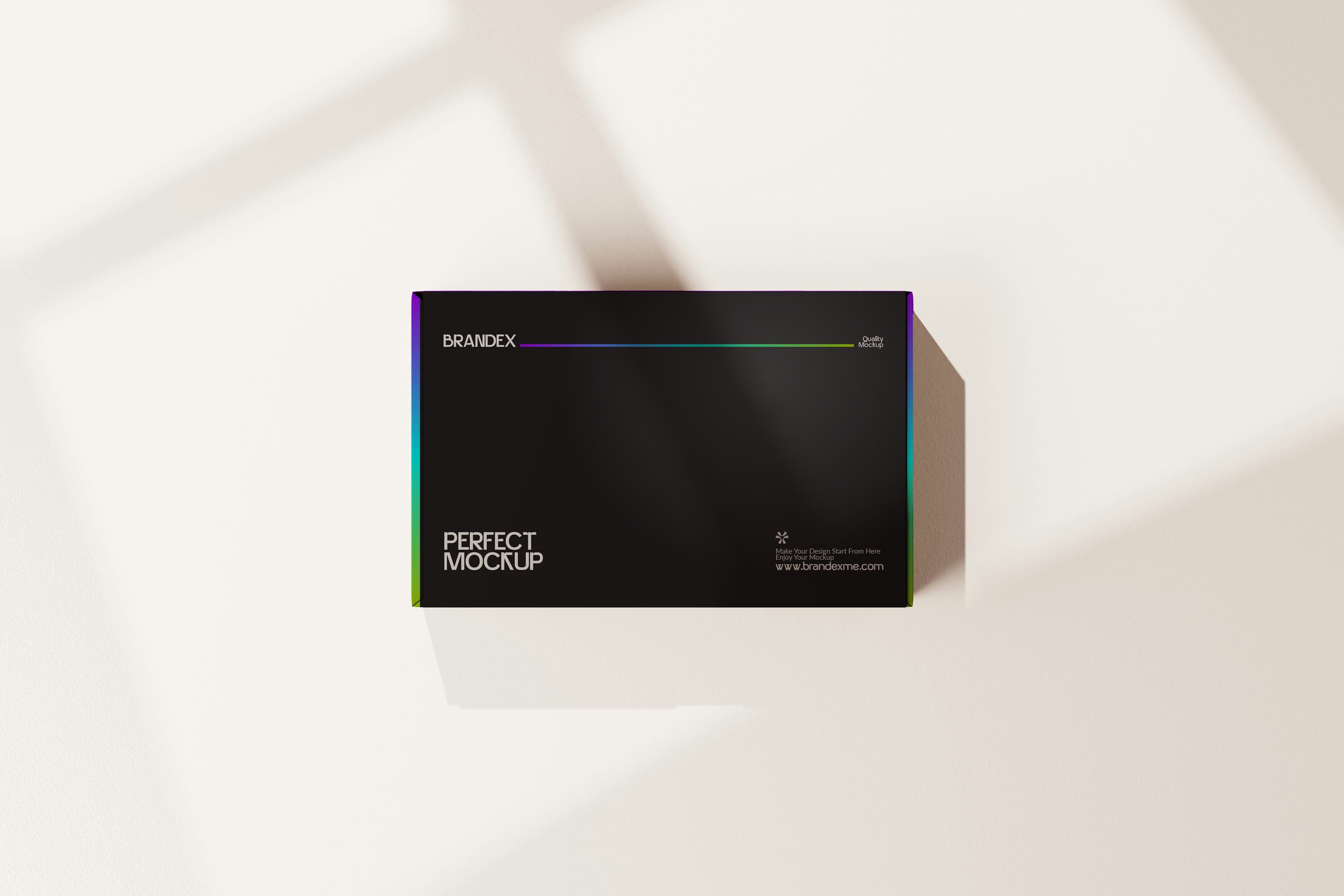 Black business card holographic edge mockup