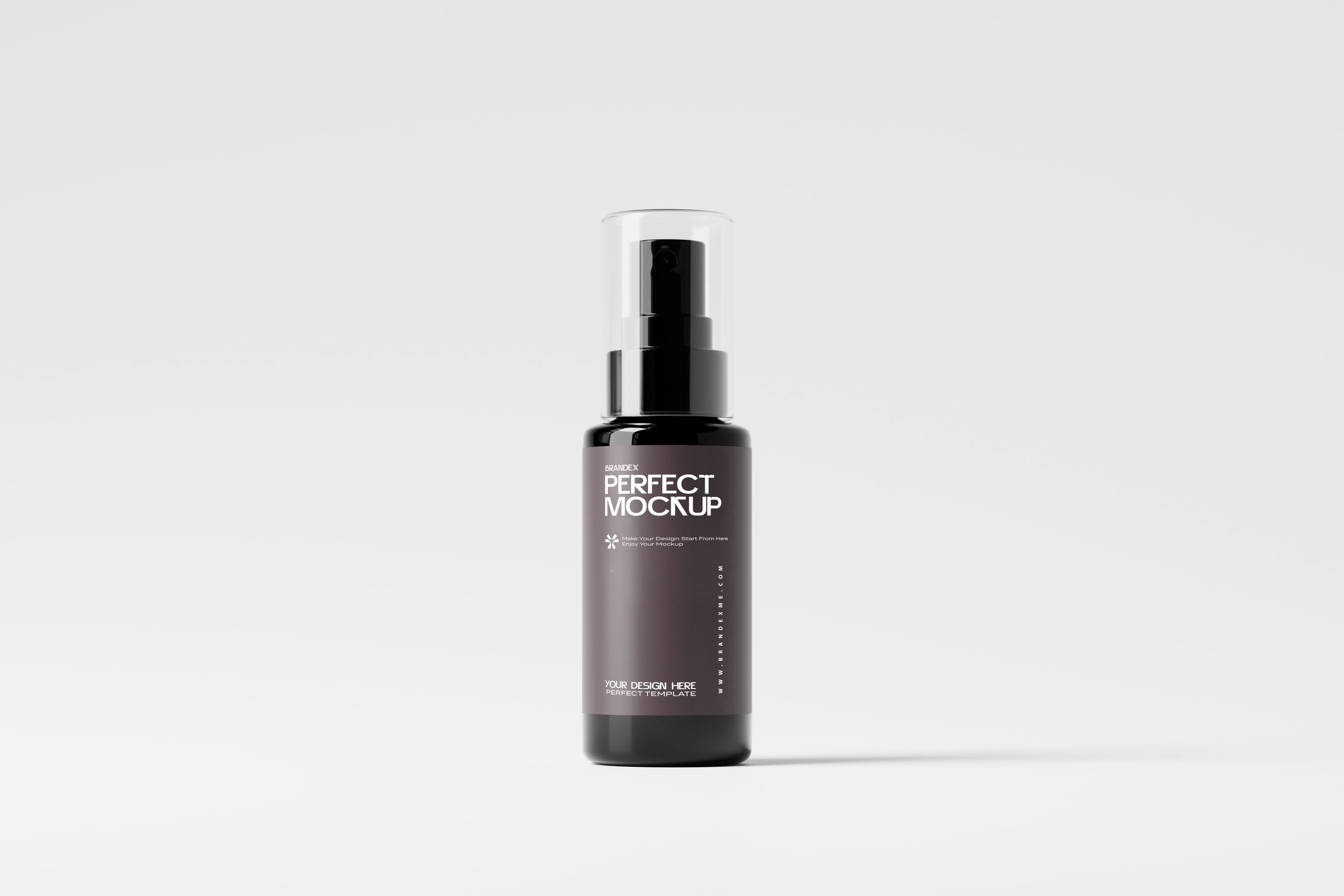 Sleek black spray mockup