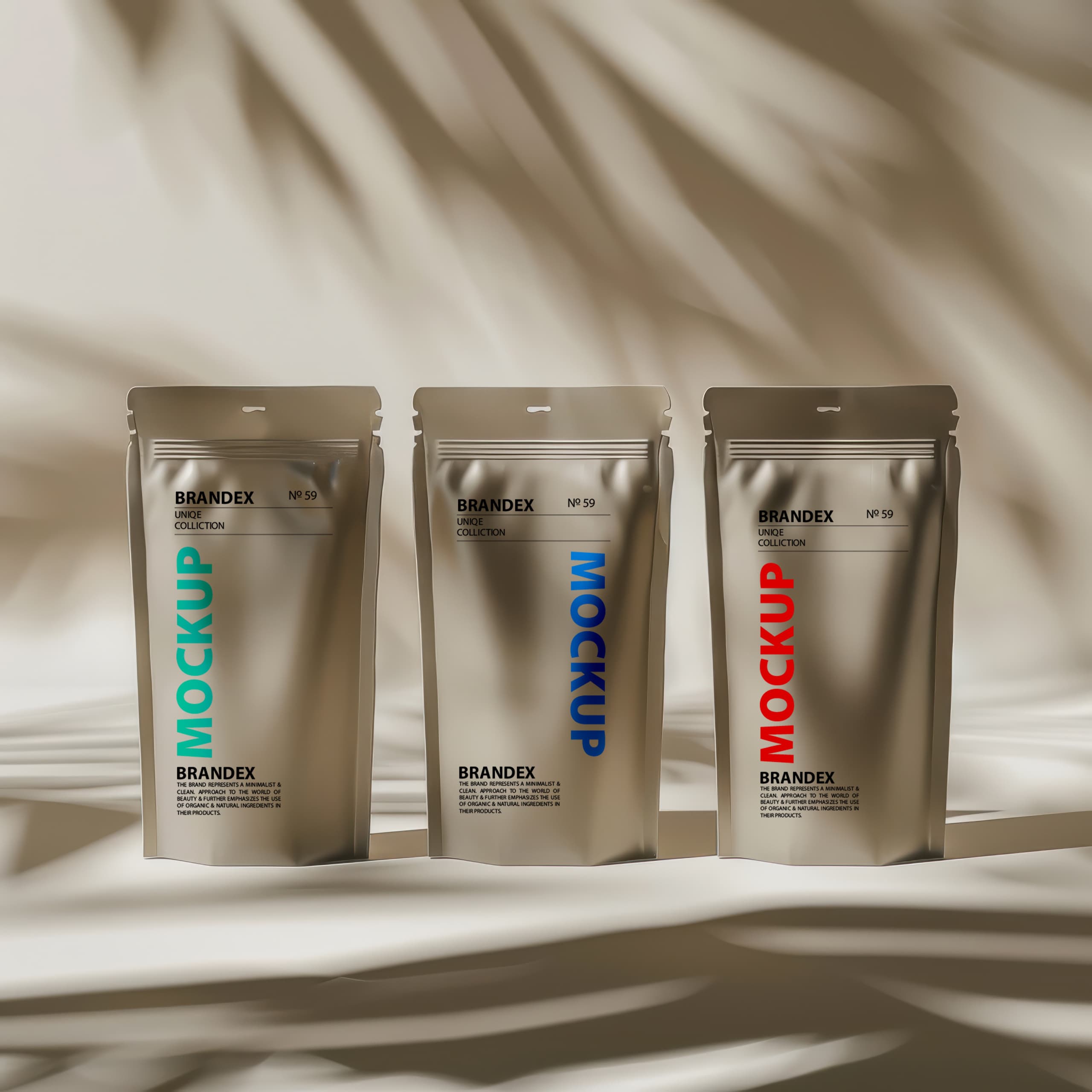 Matte stand-up pouch mockup