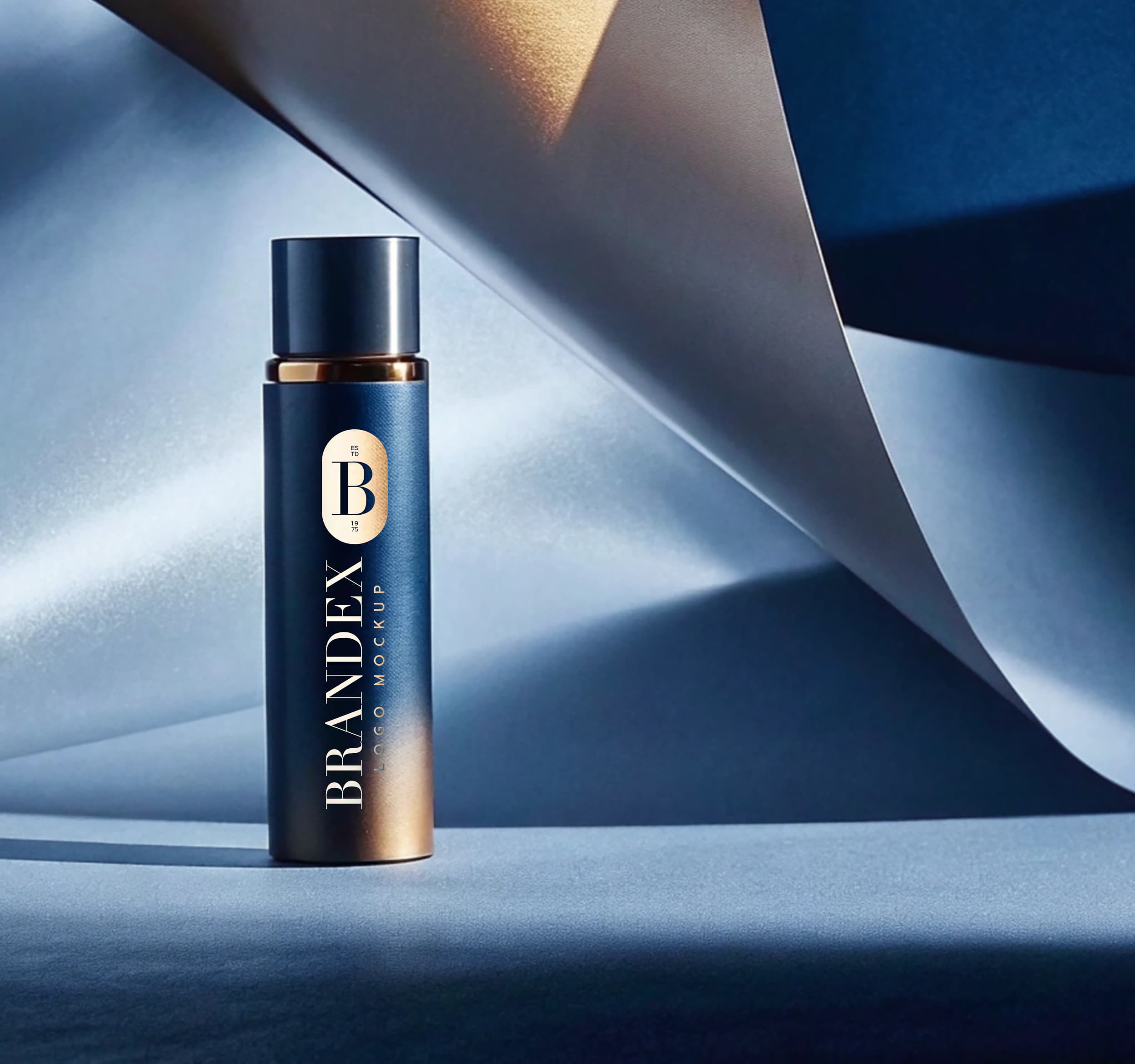Luxury metallic cosmetic mockup