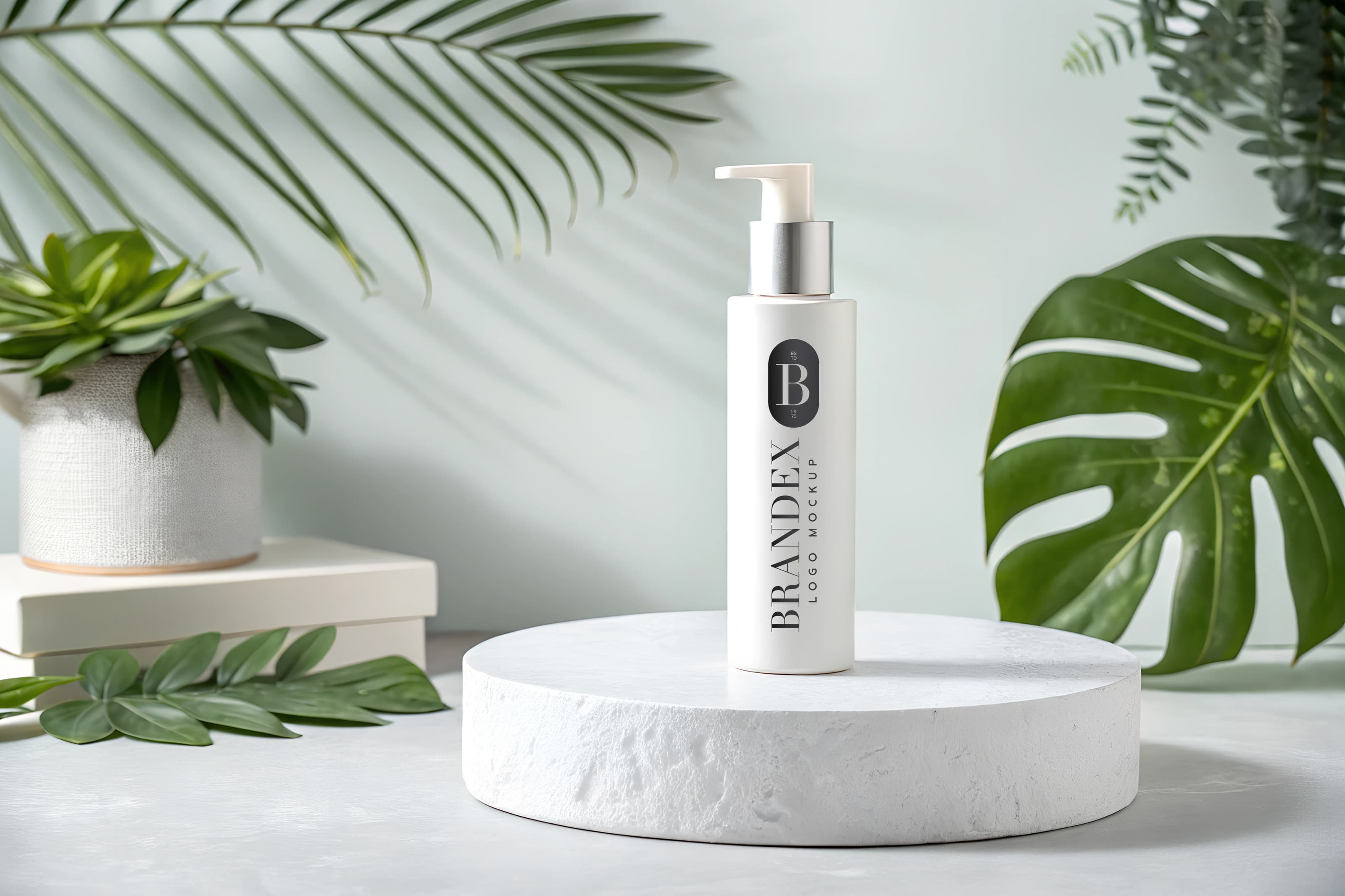 Tropical lotion mockup