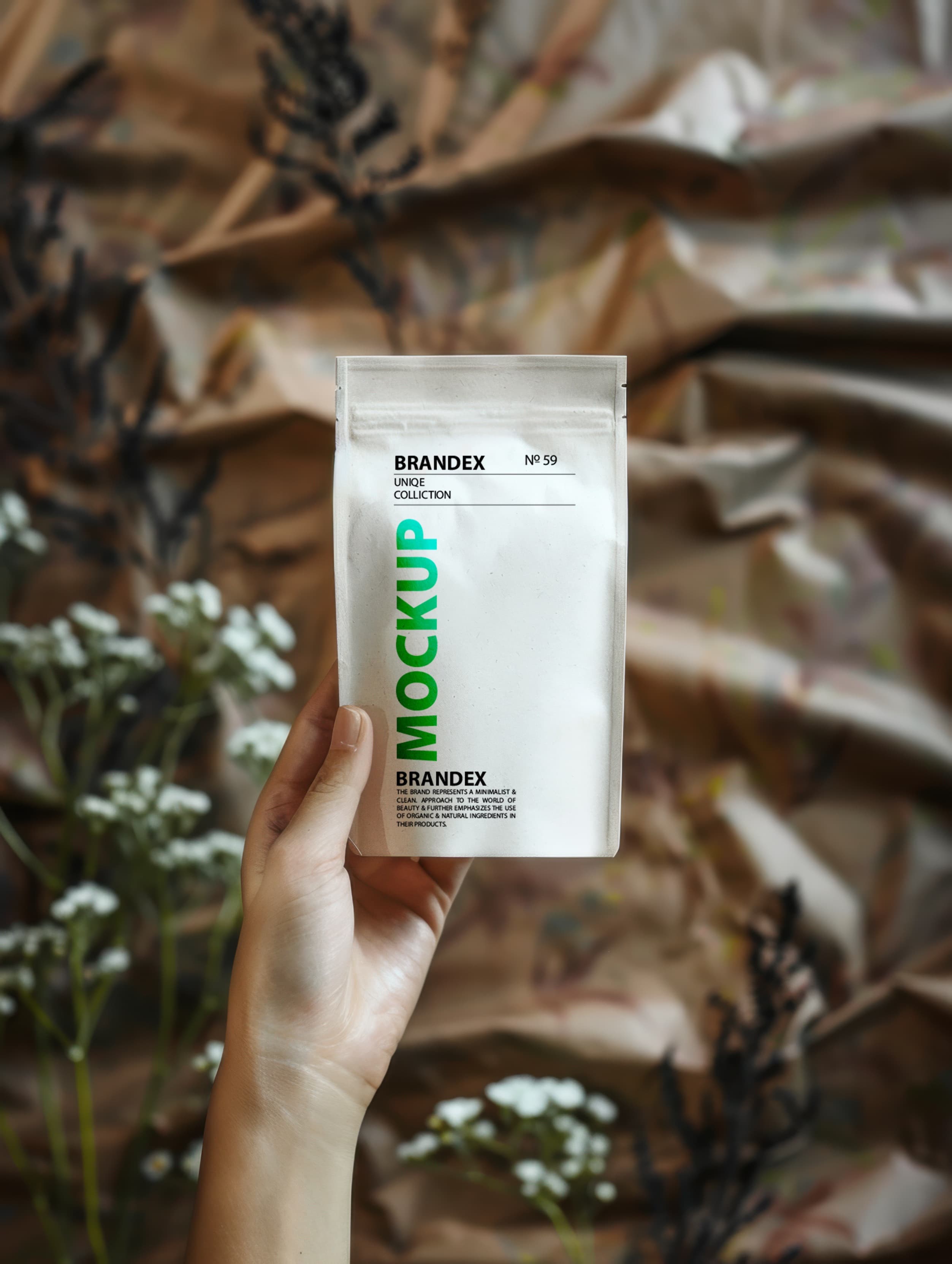 Matte stand-up pouch mockup