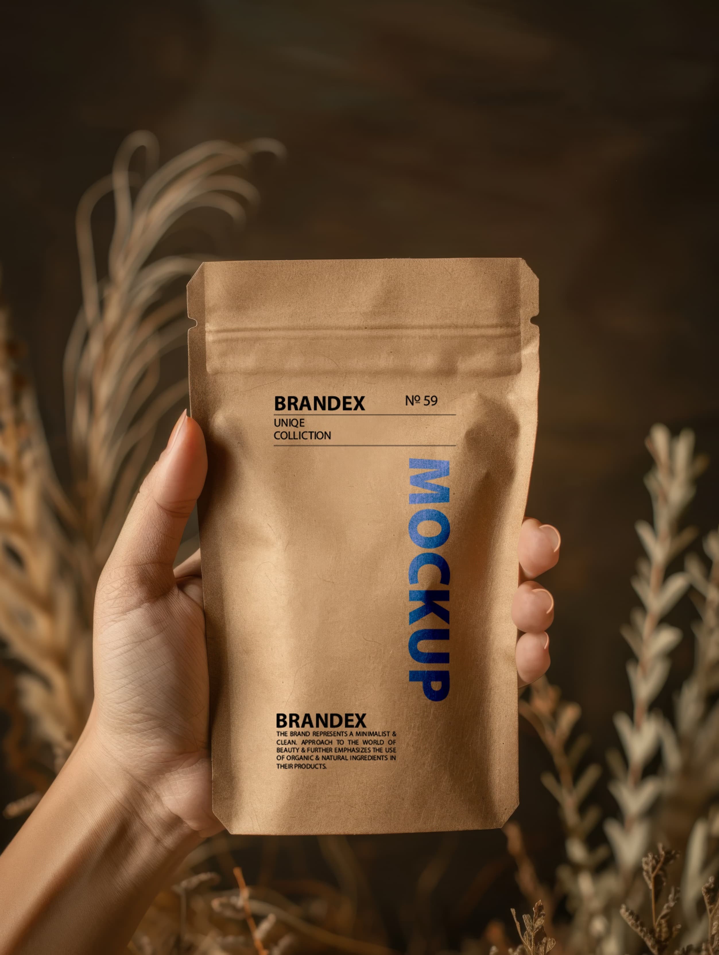Kraft stand-up pouch mockup