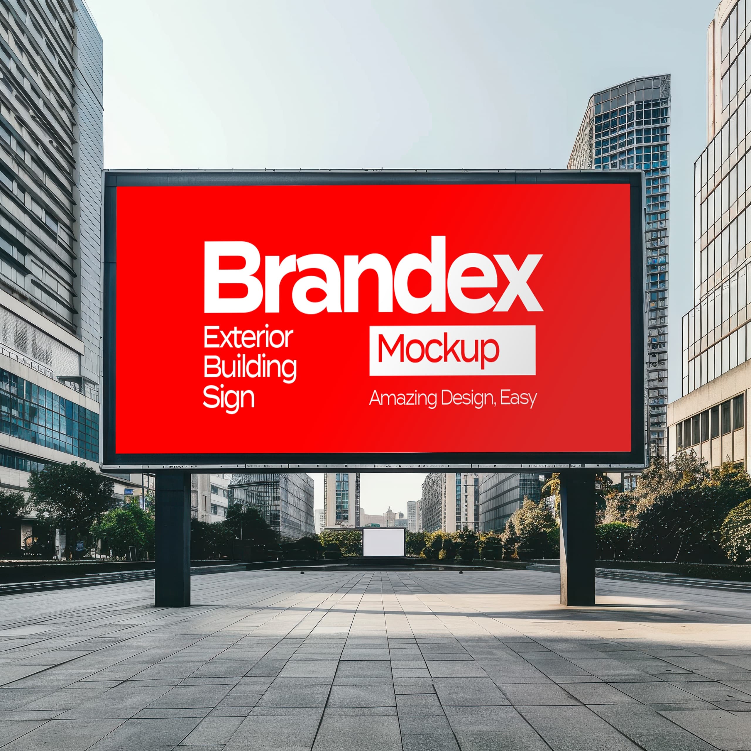 Large exterior billboard mockup