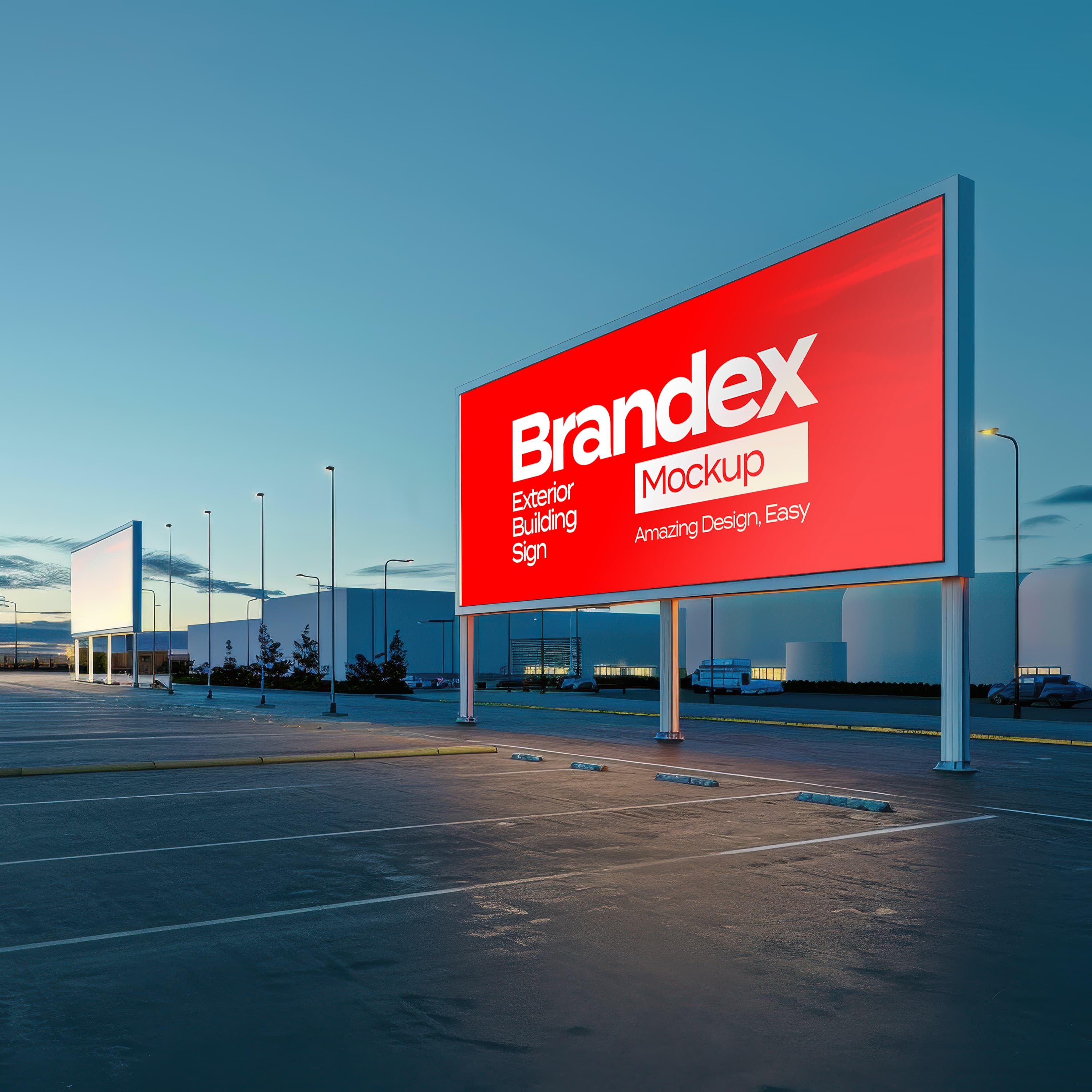 Large exterior billboard mockup