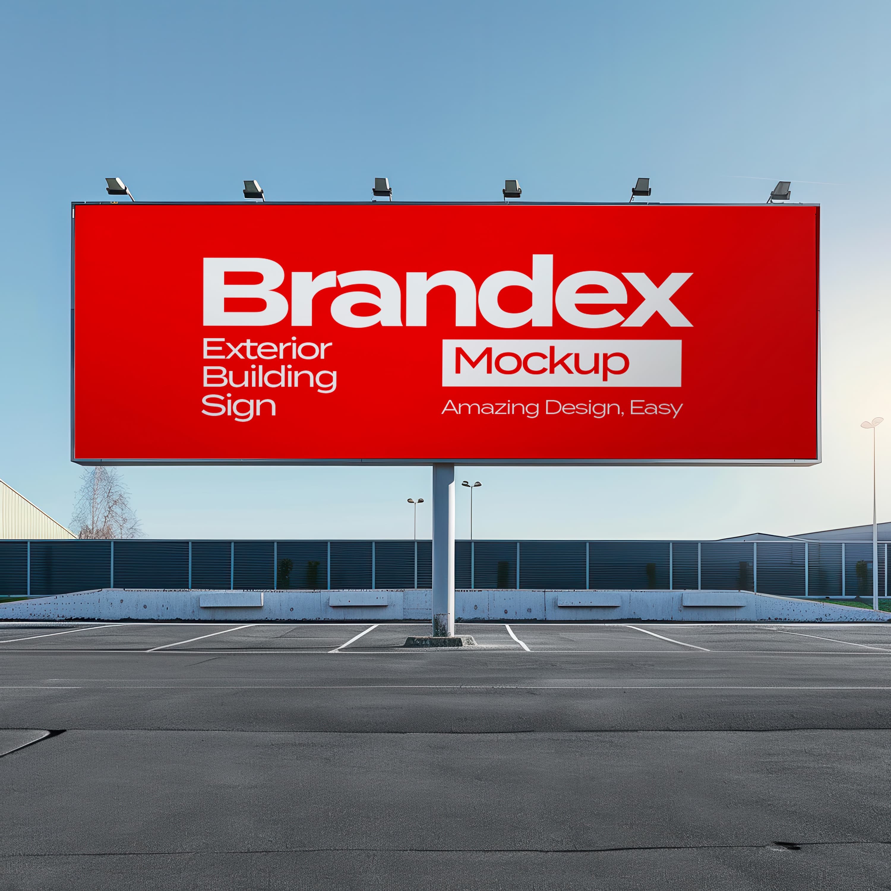 Large outdoor billboard mockup