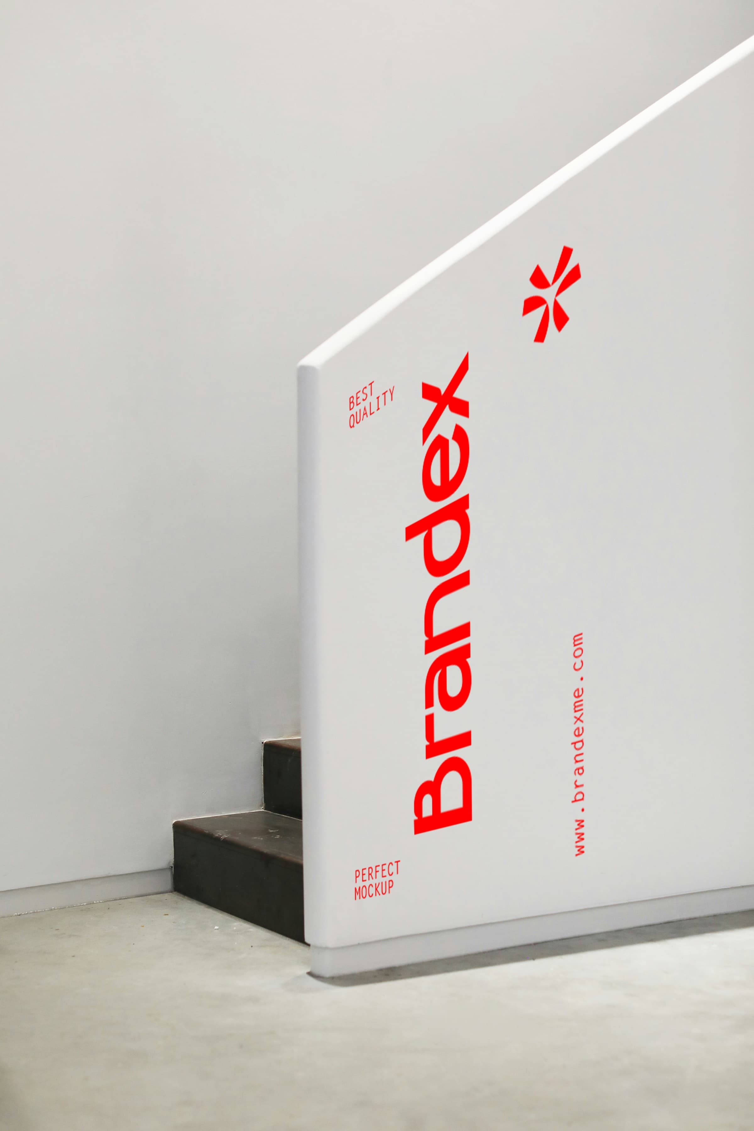 Minimalist staircase branding mockup
