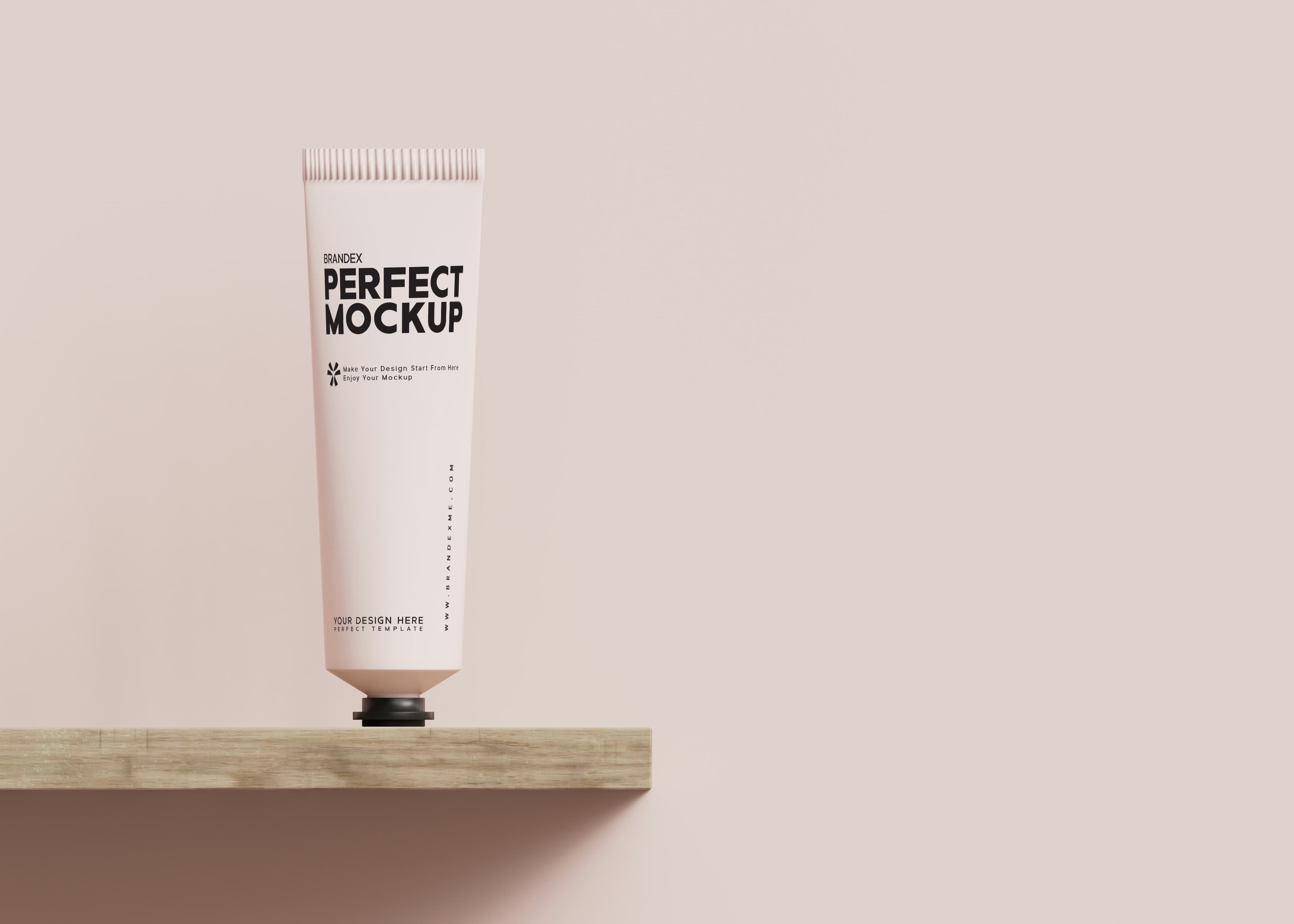 Minimalist cream tube mockup