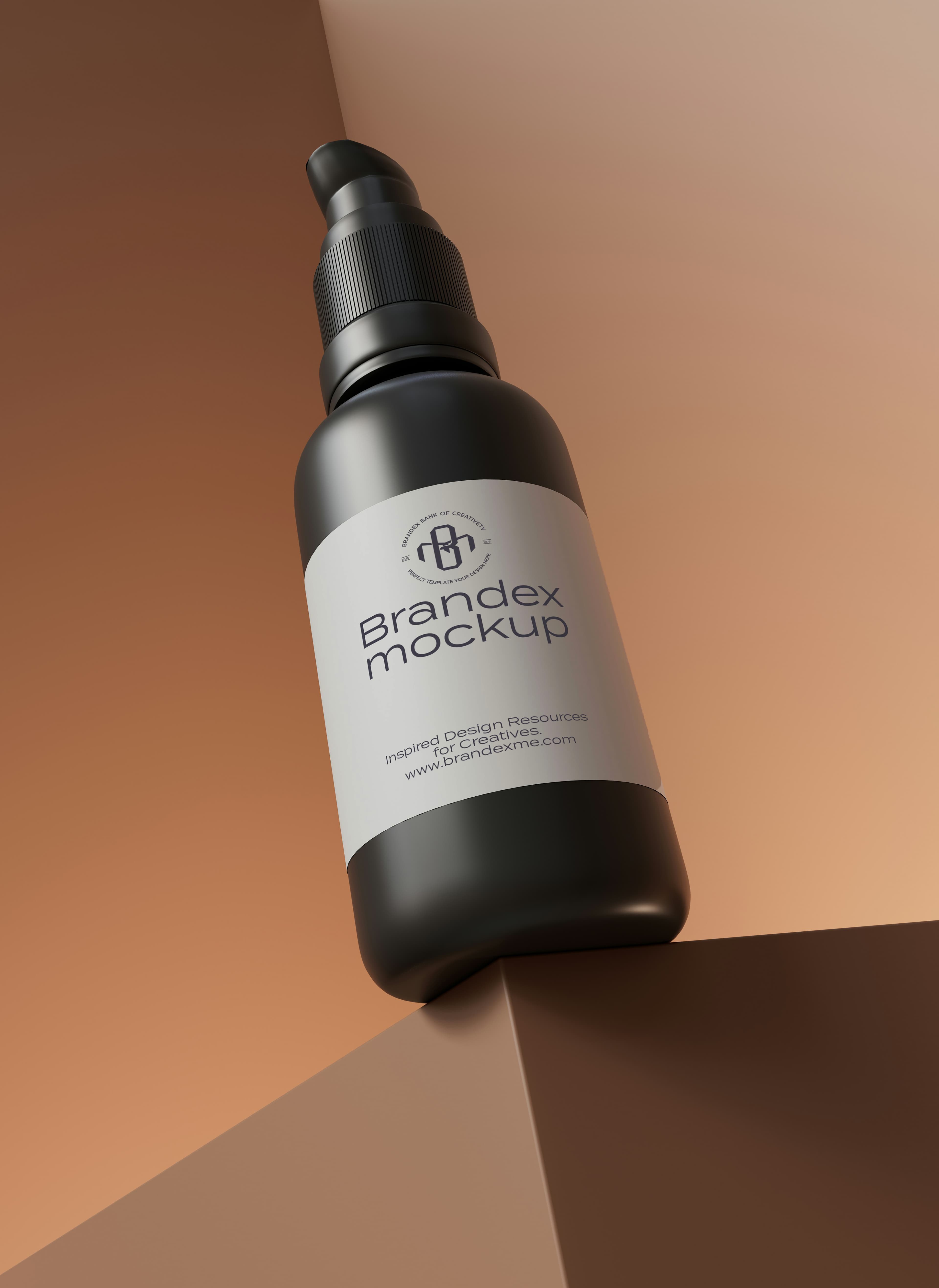 Matte black serum mockup