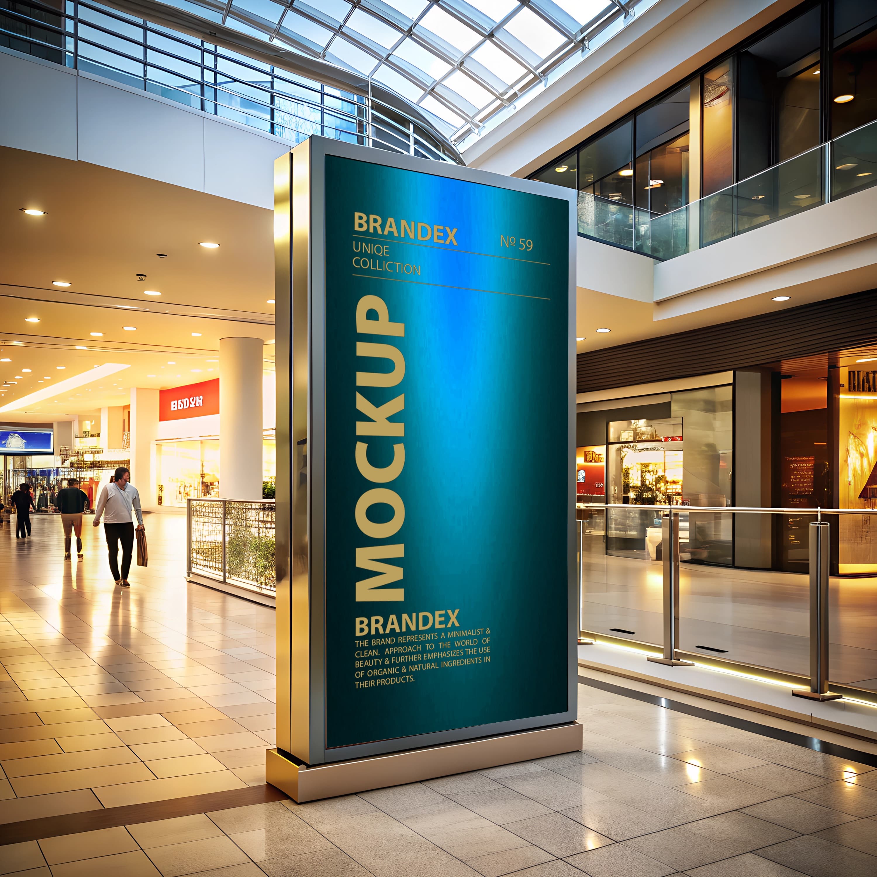 Mall poster display mockup