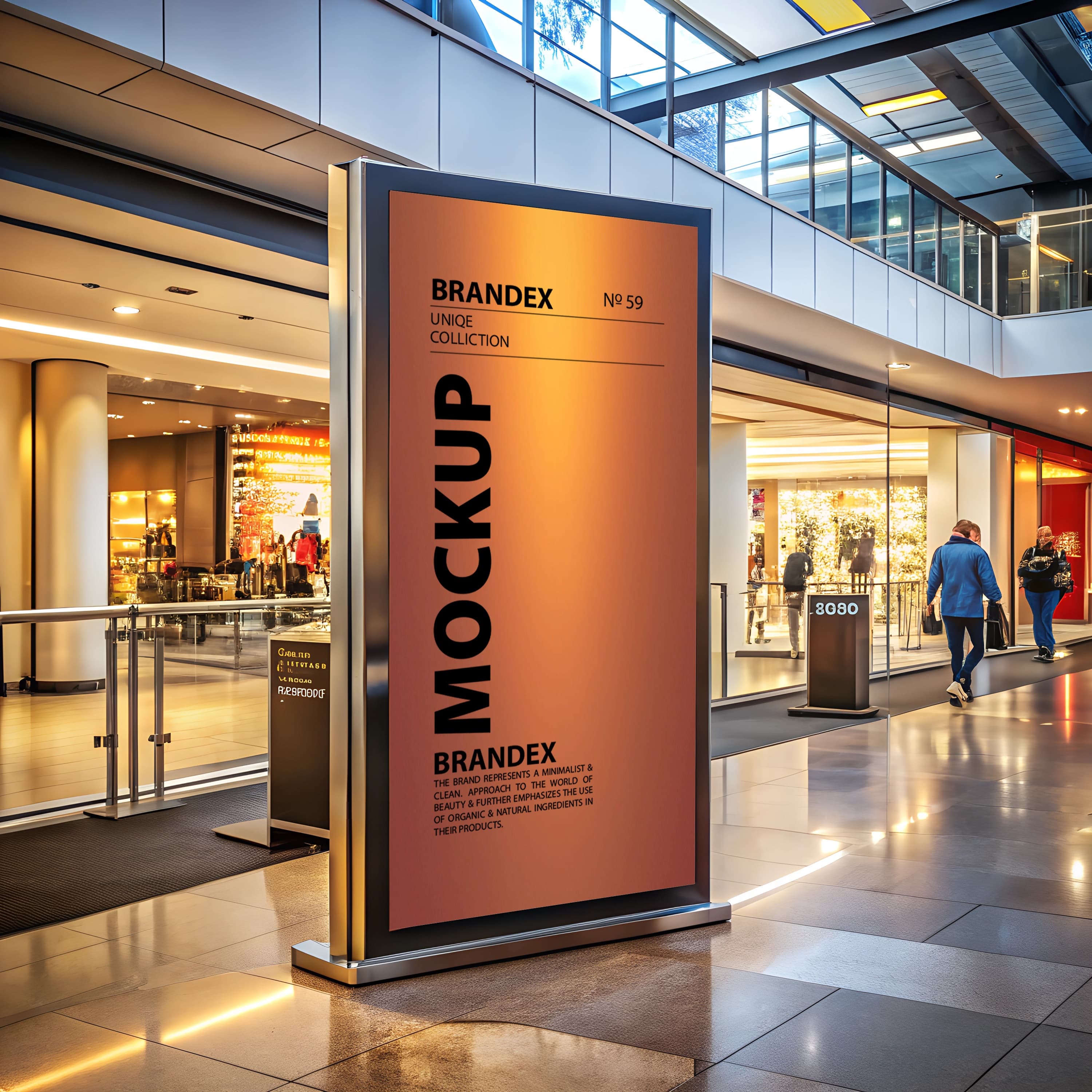 Large retail poster mockup