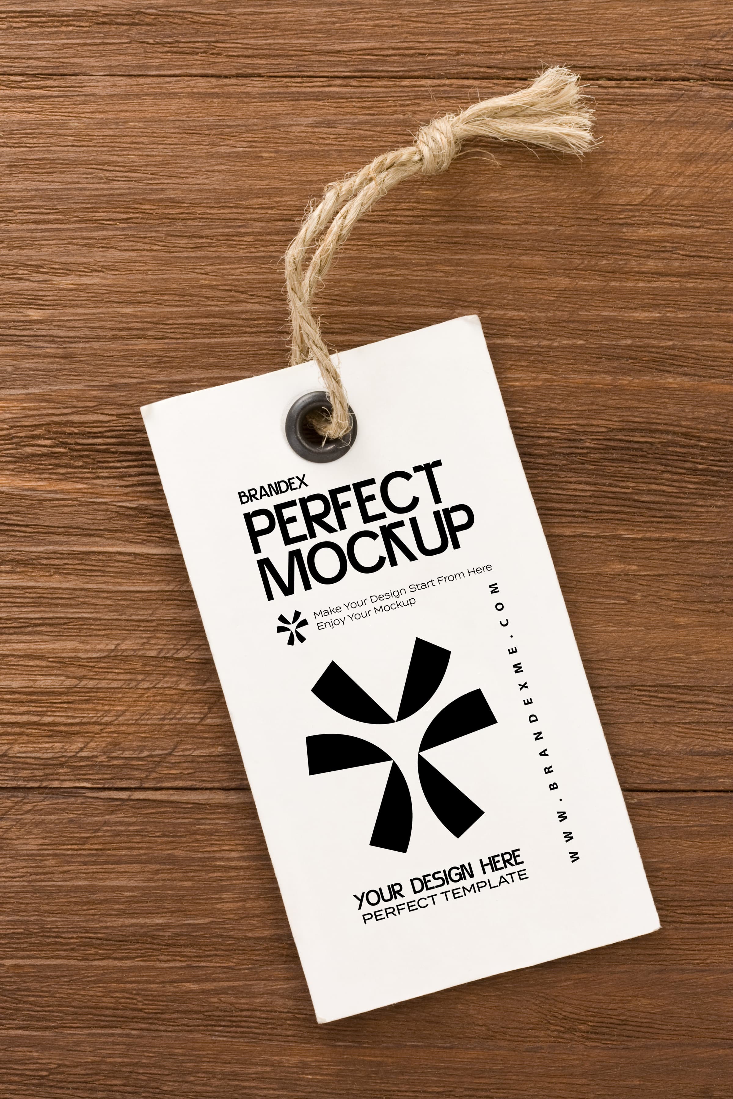White label tag mockup