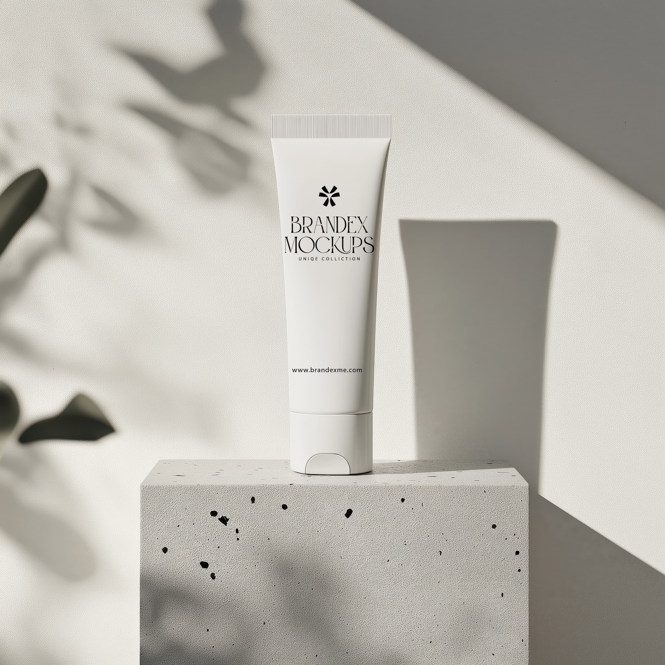 Minimalist skincare tube mockup