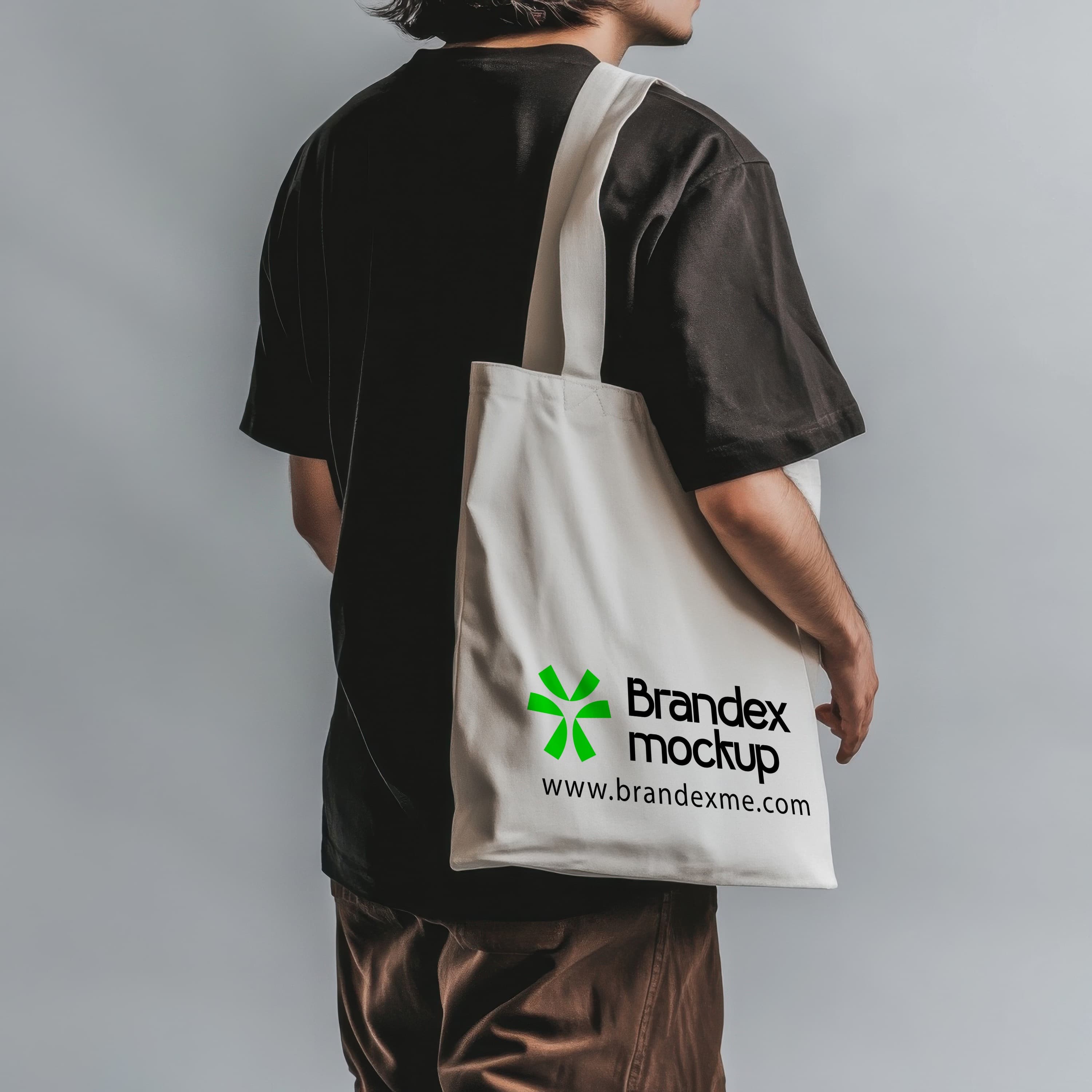 Branded canvas tote bag mockup