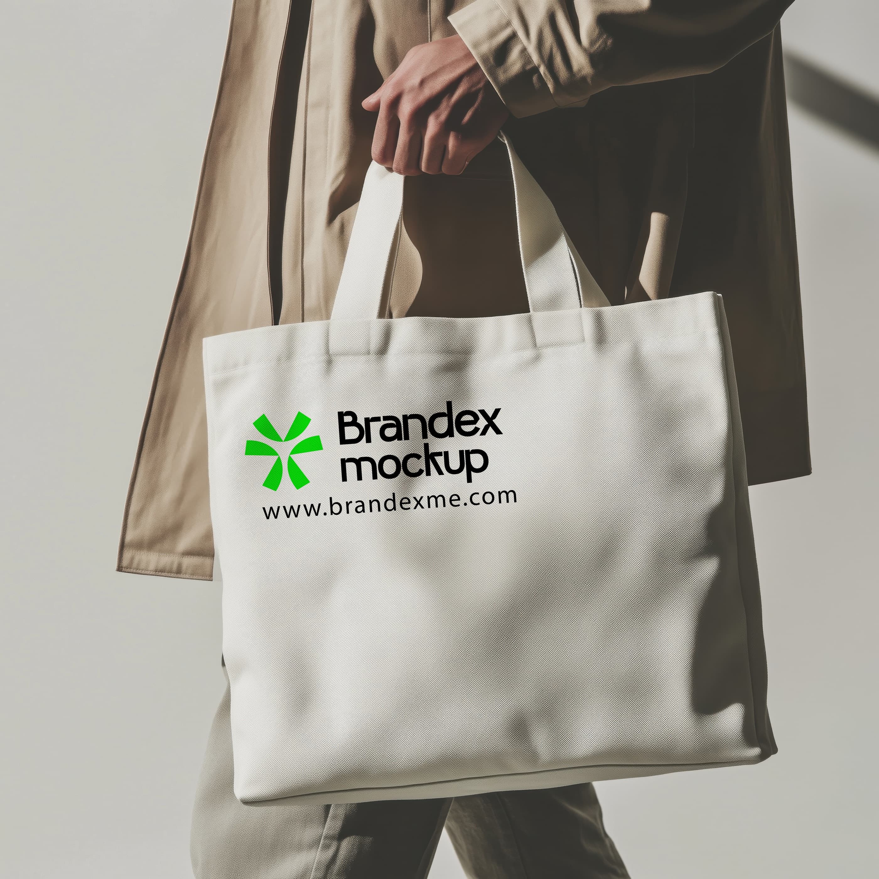 Canvas tote bag mockup