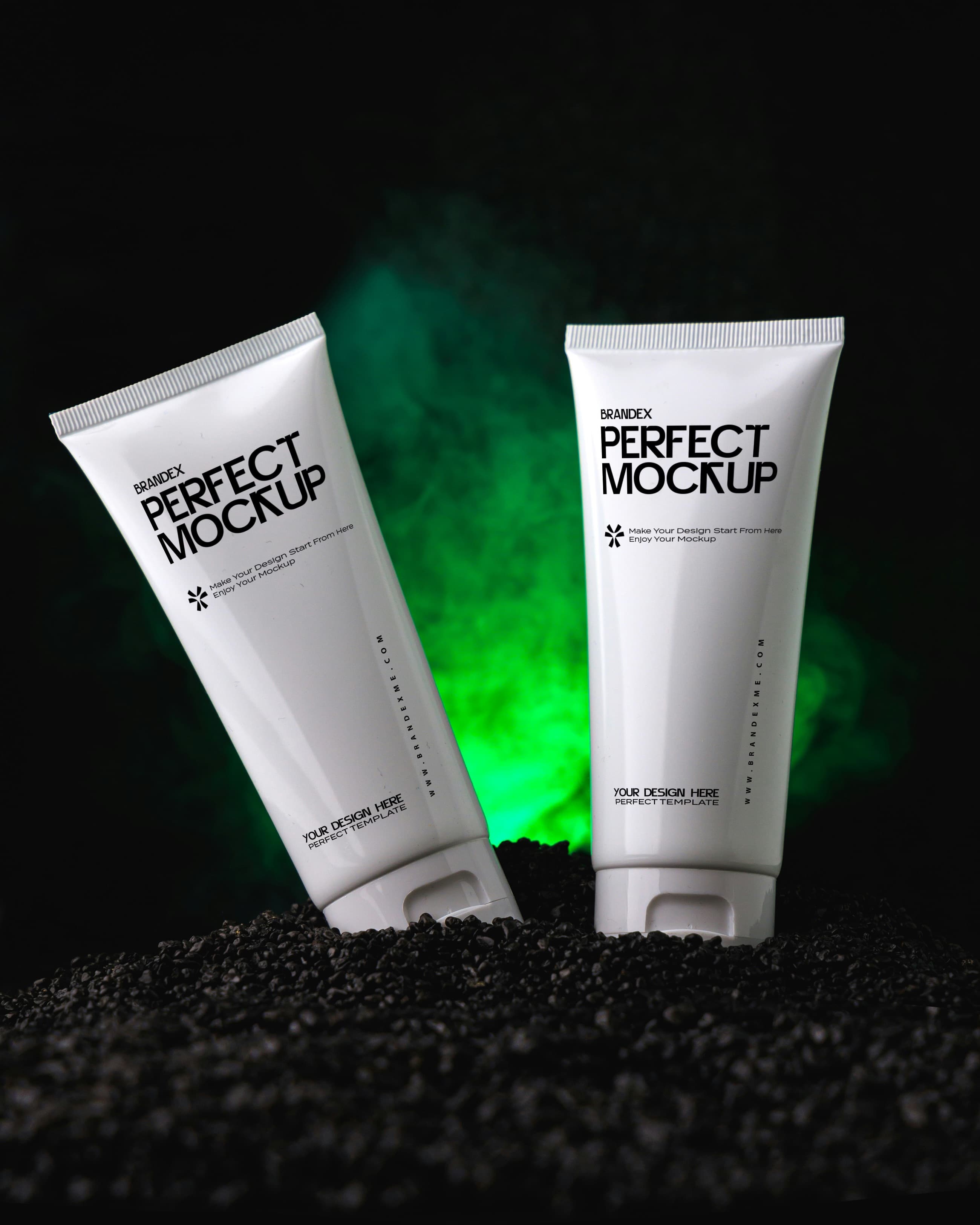 Sleek white cosmetic tube mockup