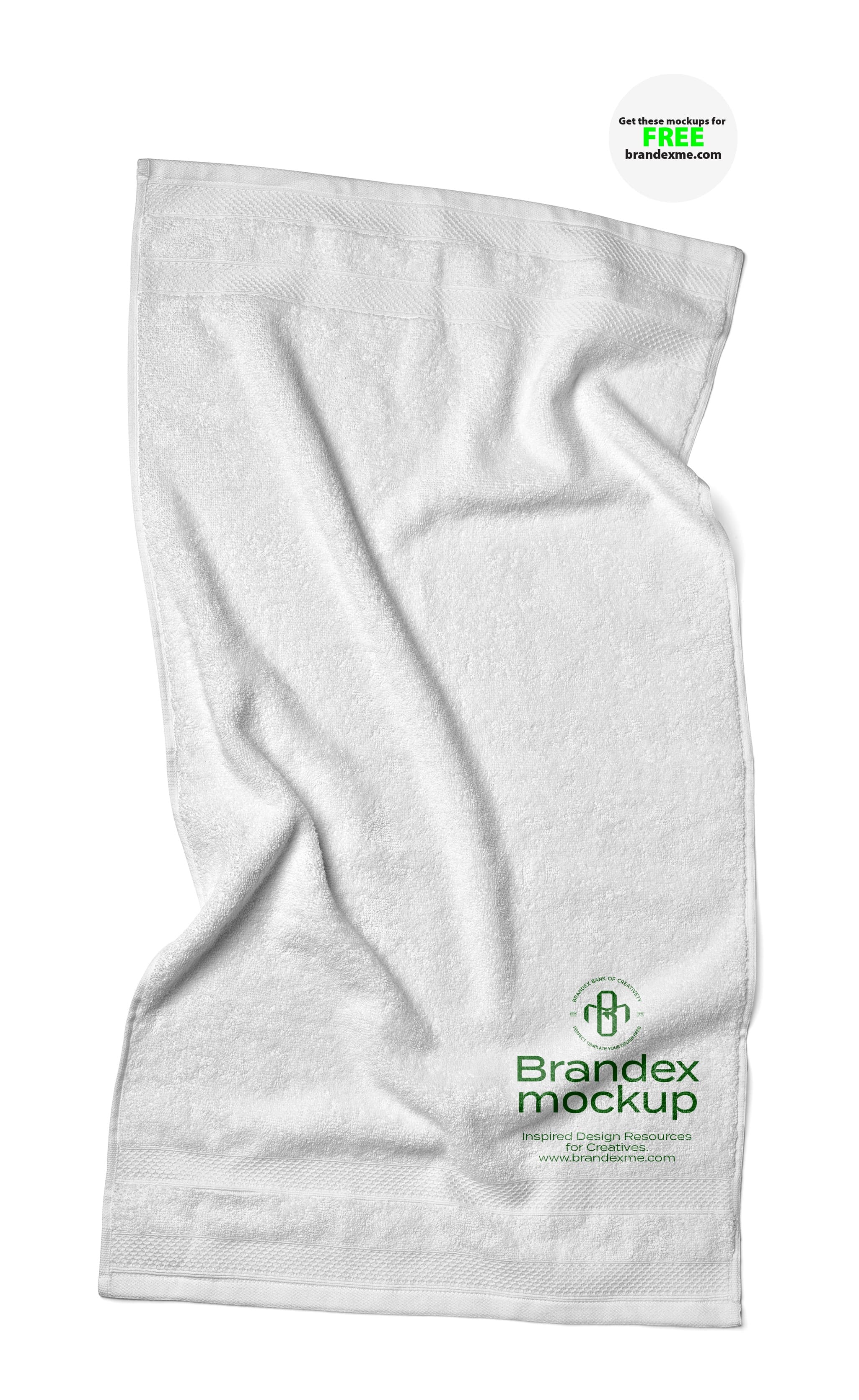 Plain white towel mockup