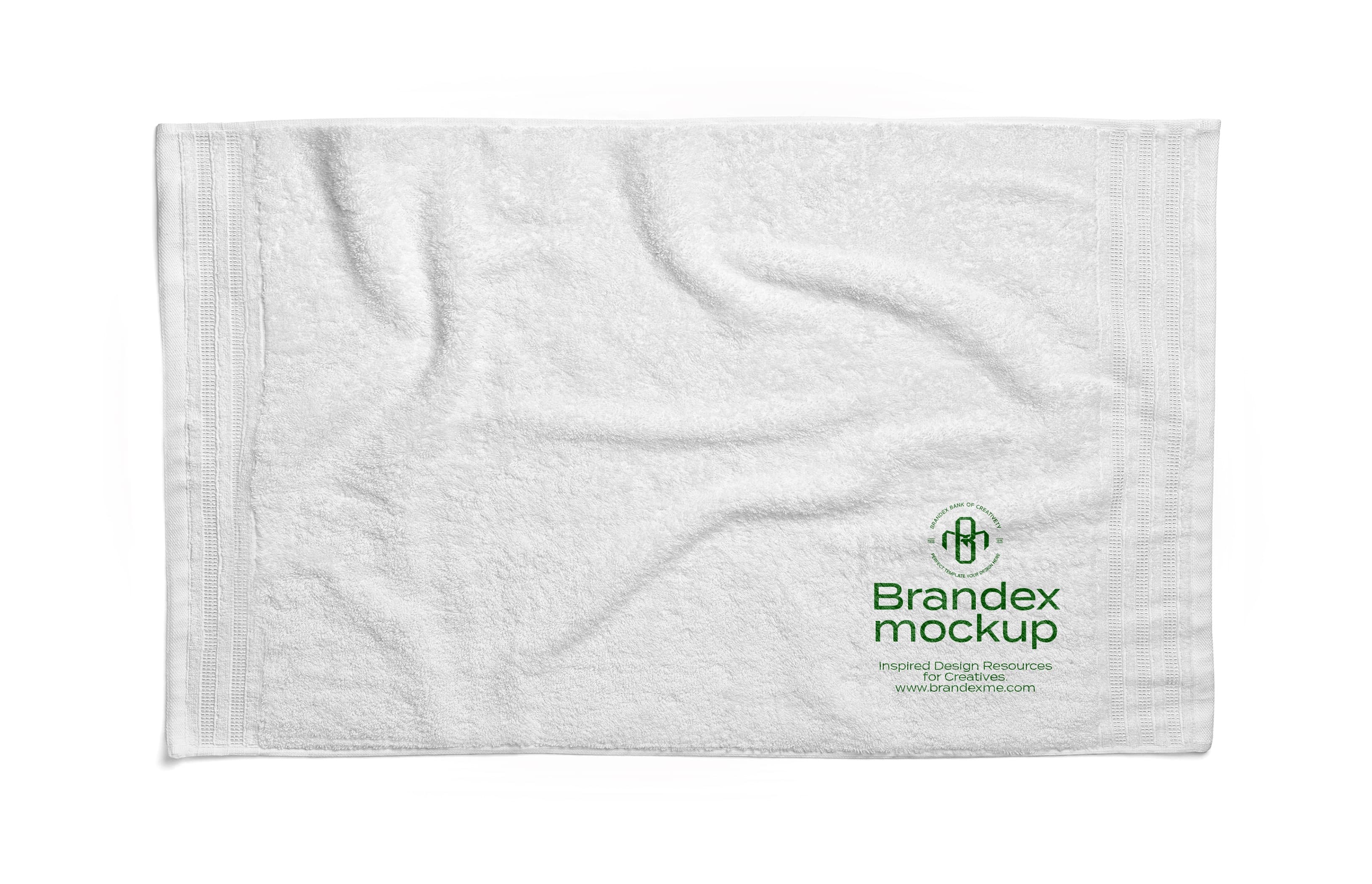 White cotton towel mockup