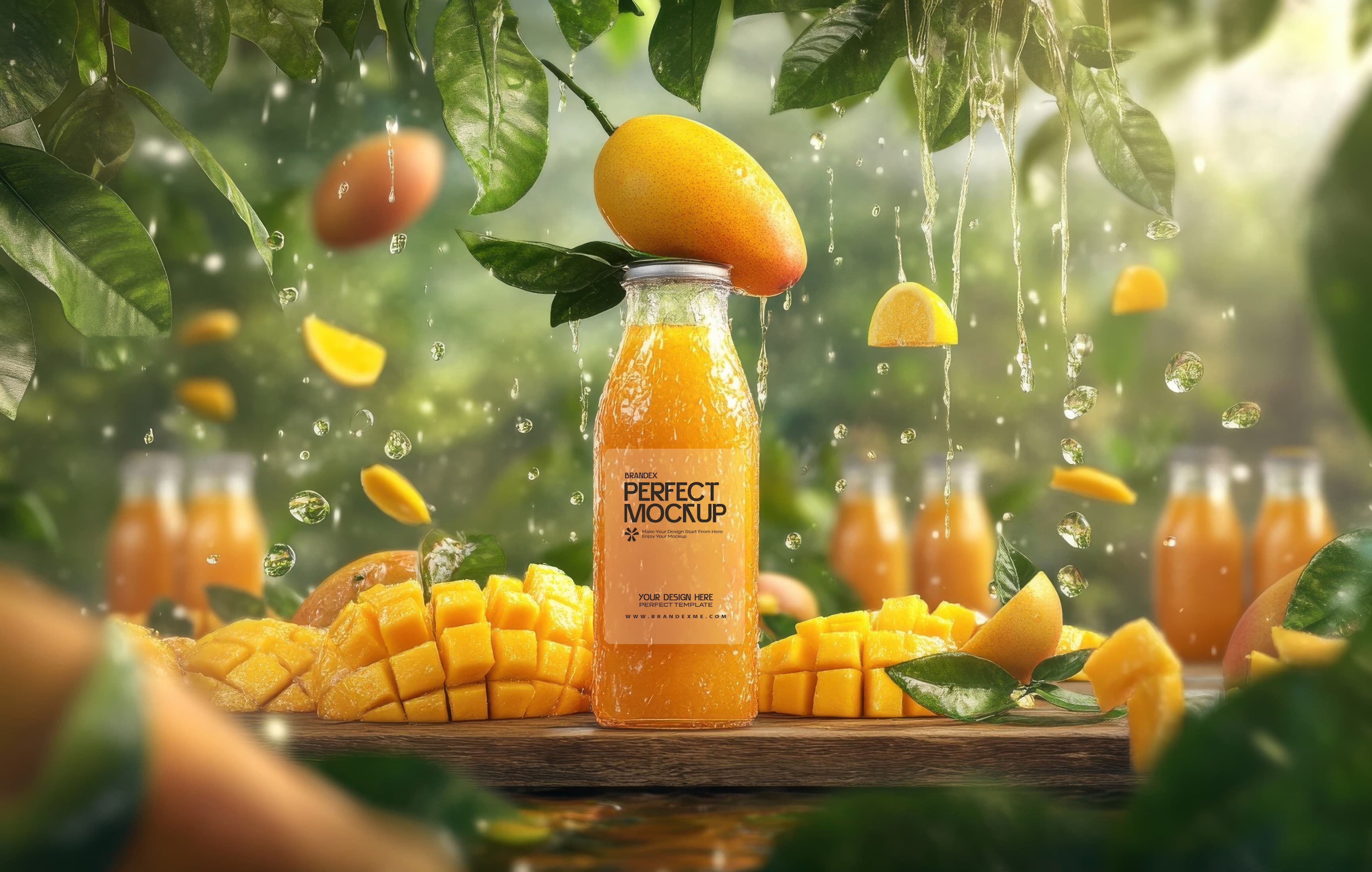 Mango juice mockup