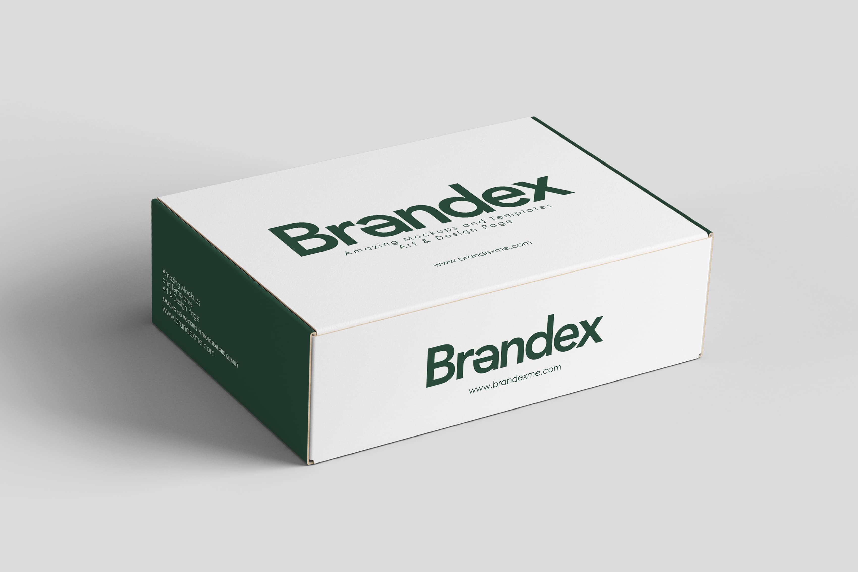 Green and white mailing mockup