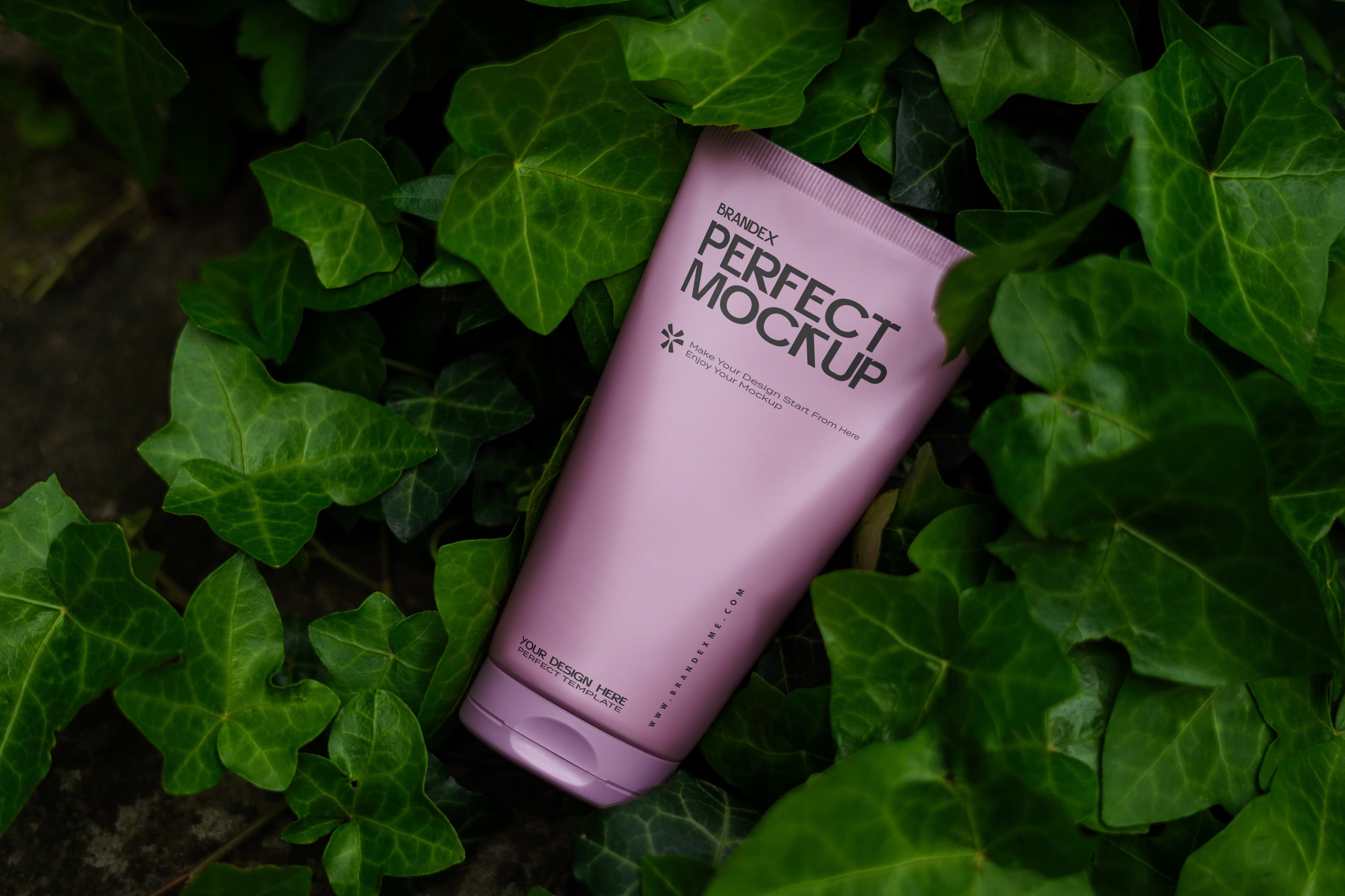 Pink tube cosmetic mockup