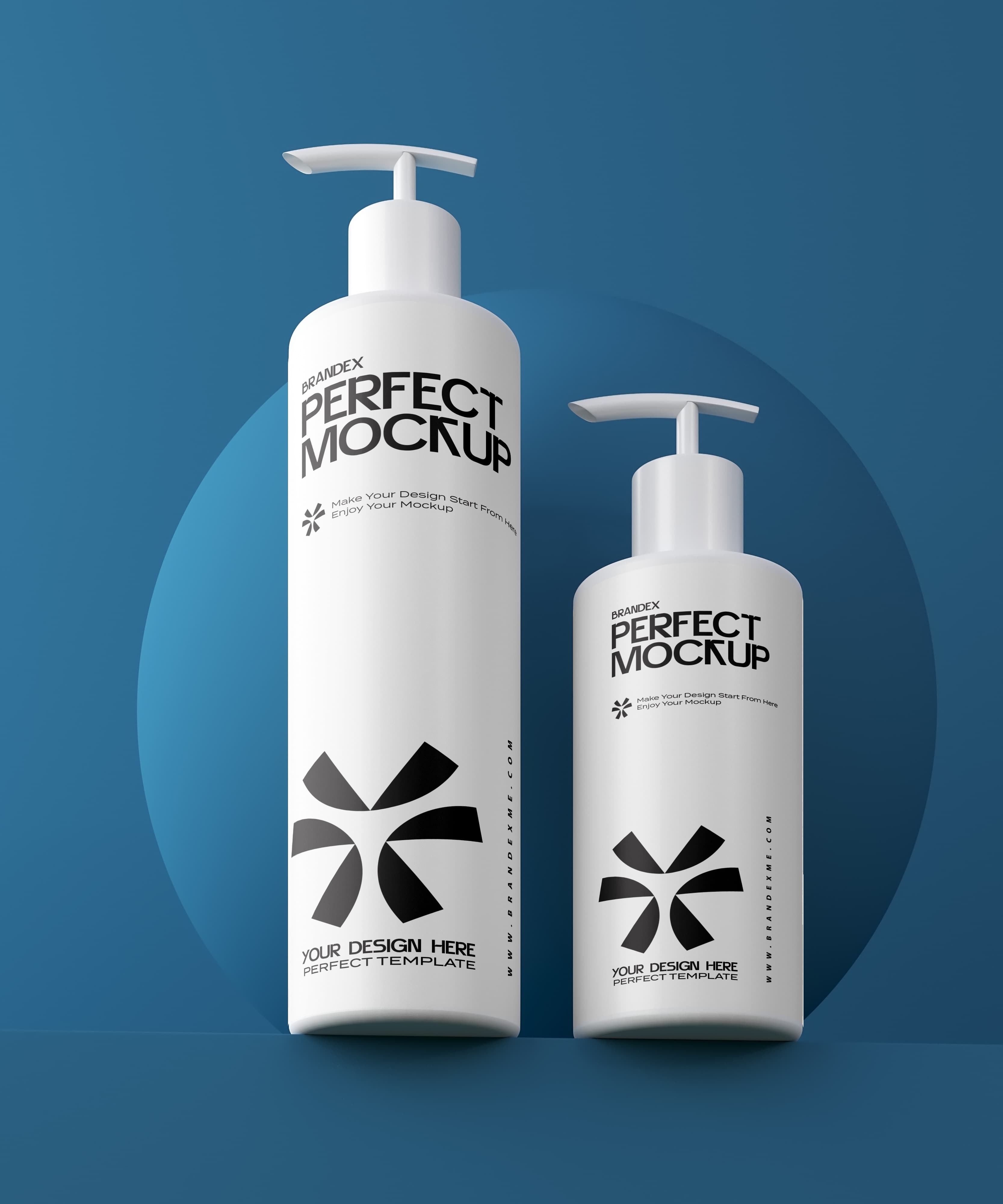 Minimalist pump dispenser mockup