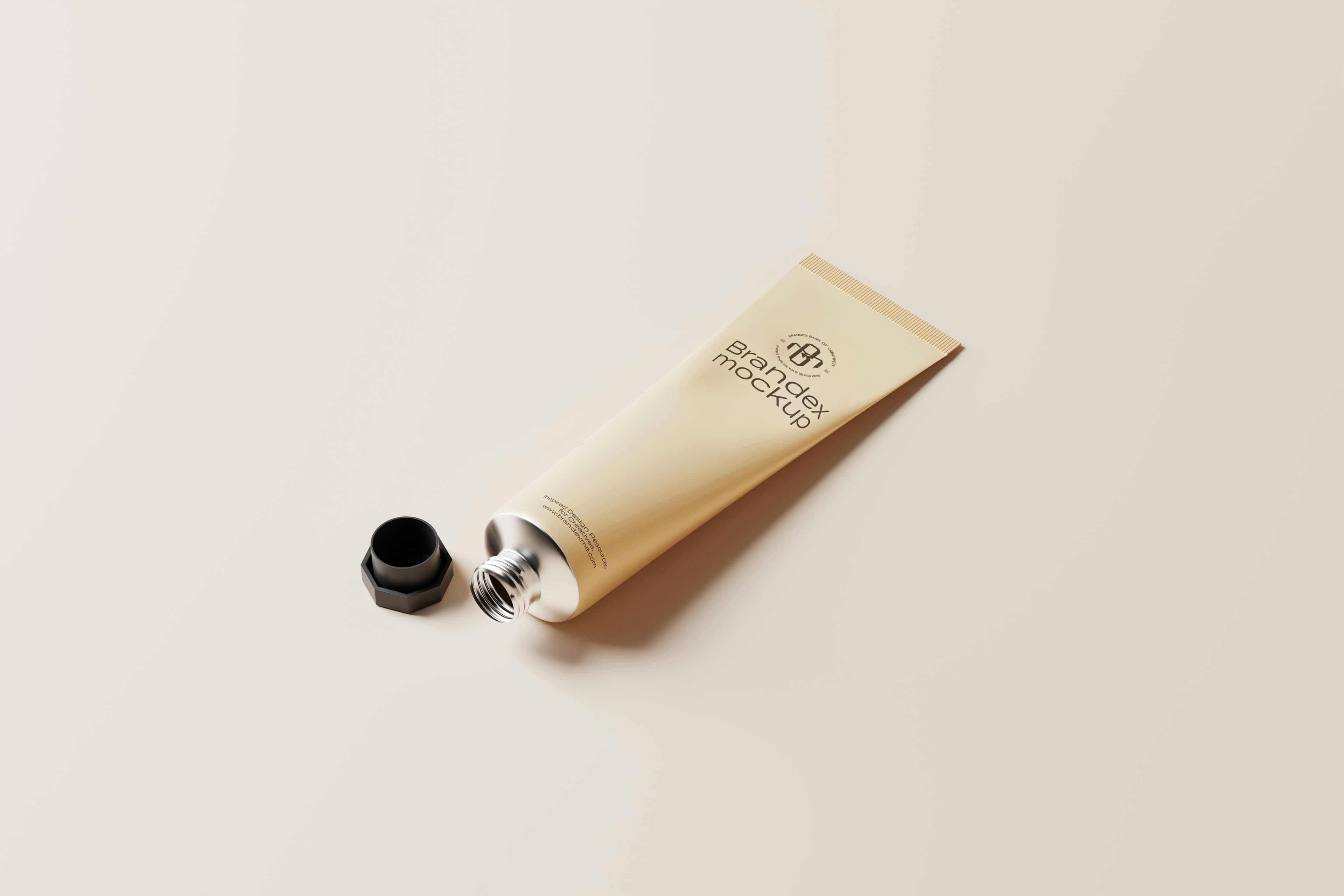 Elegant cream tube mockup