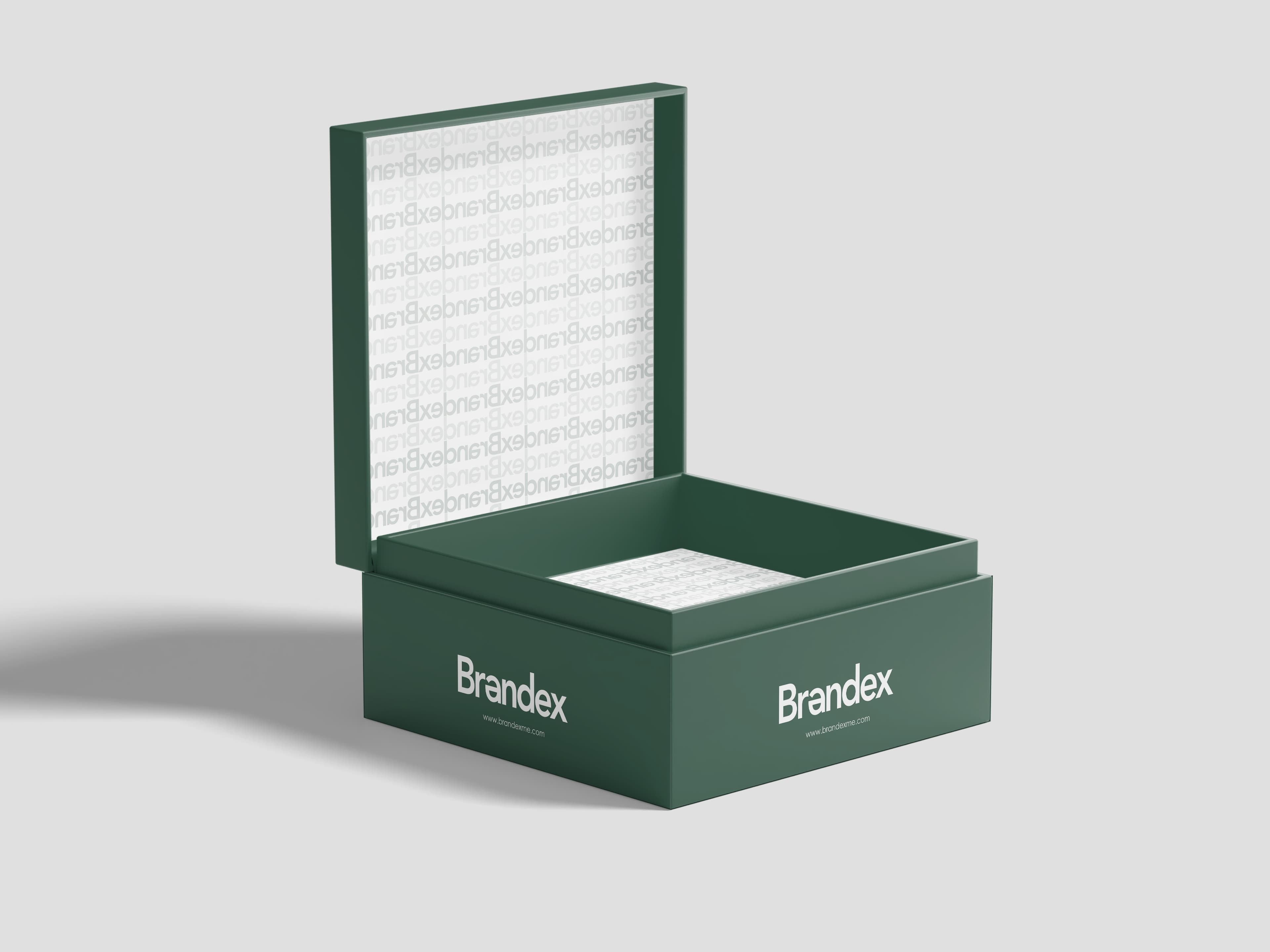 Green luxury gift mockup