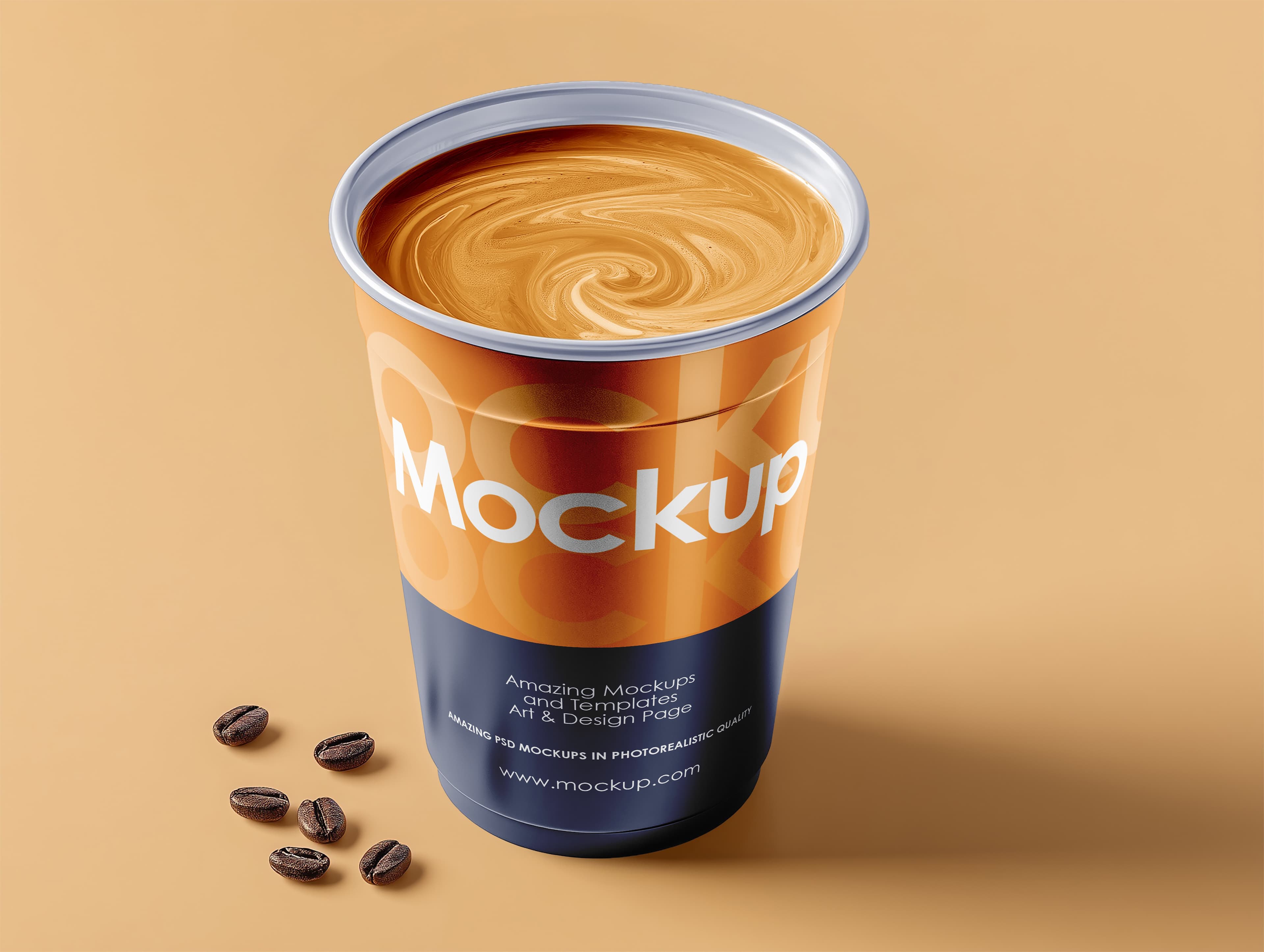 Vibrant coffee cup mockup