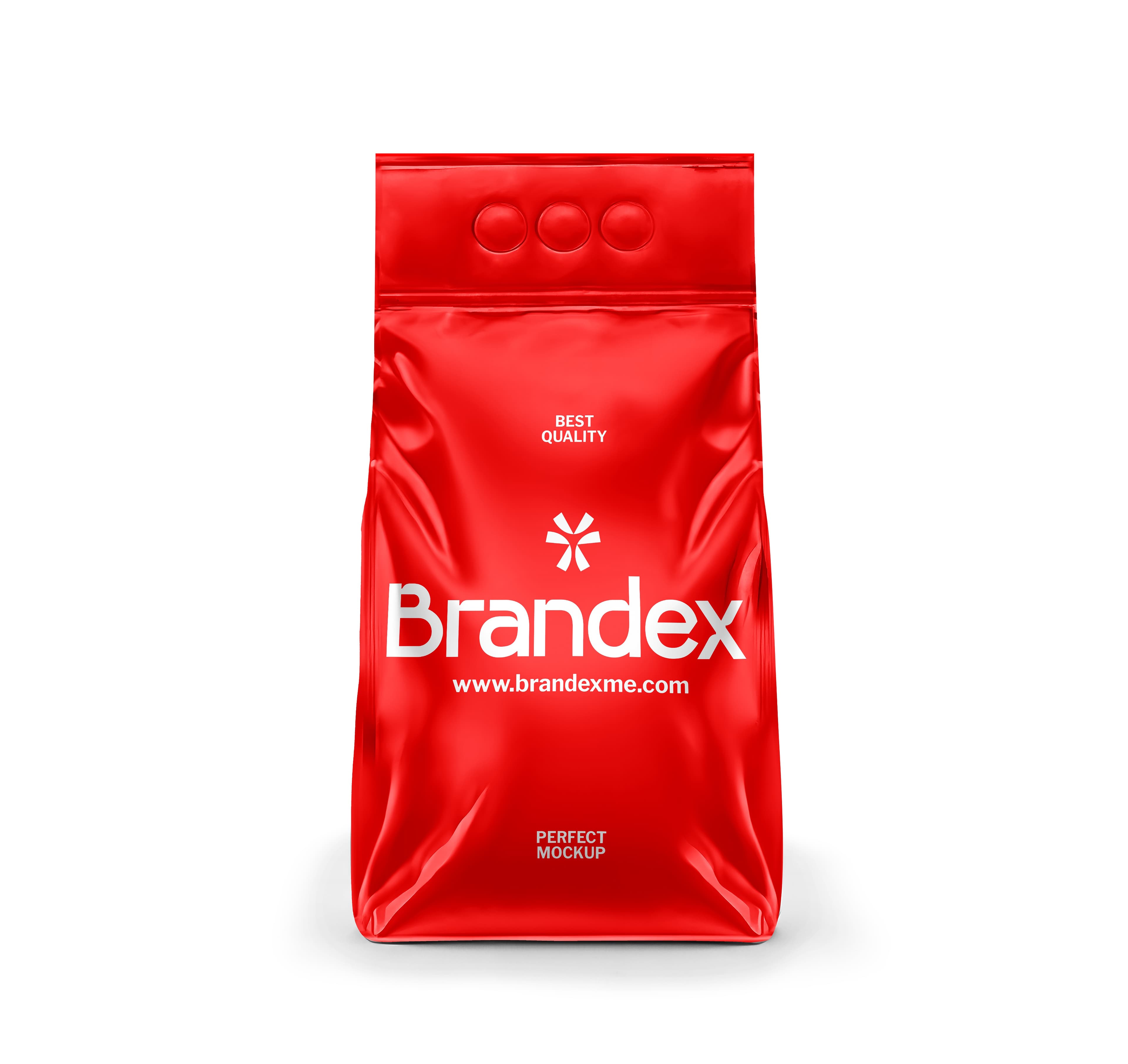 Red standing pouch mockup