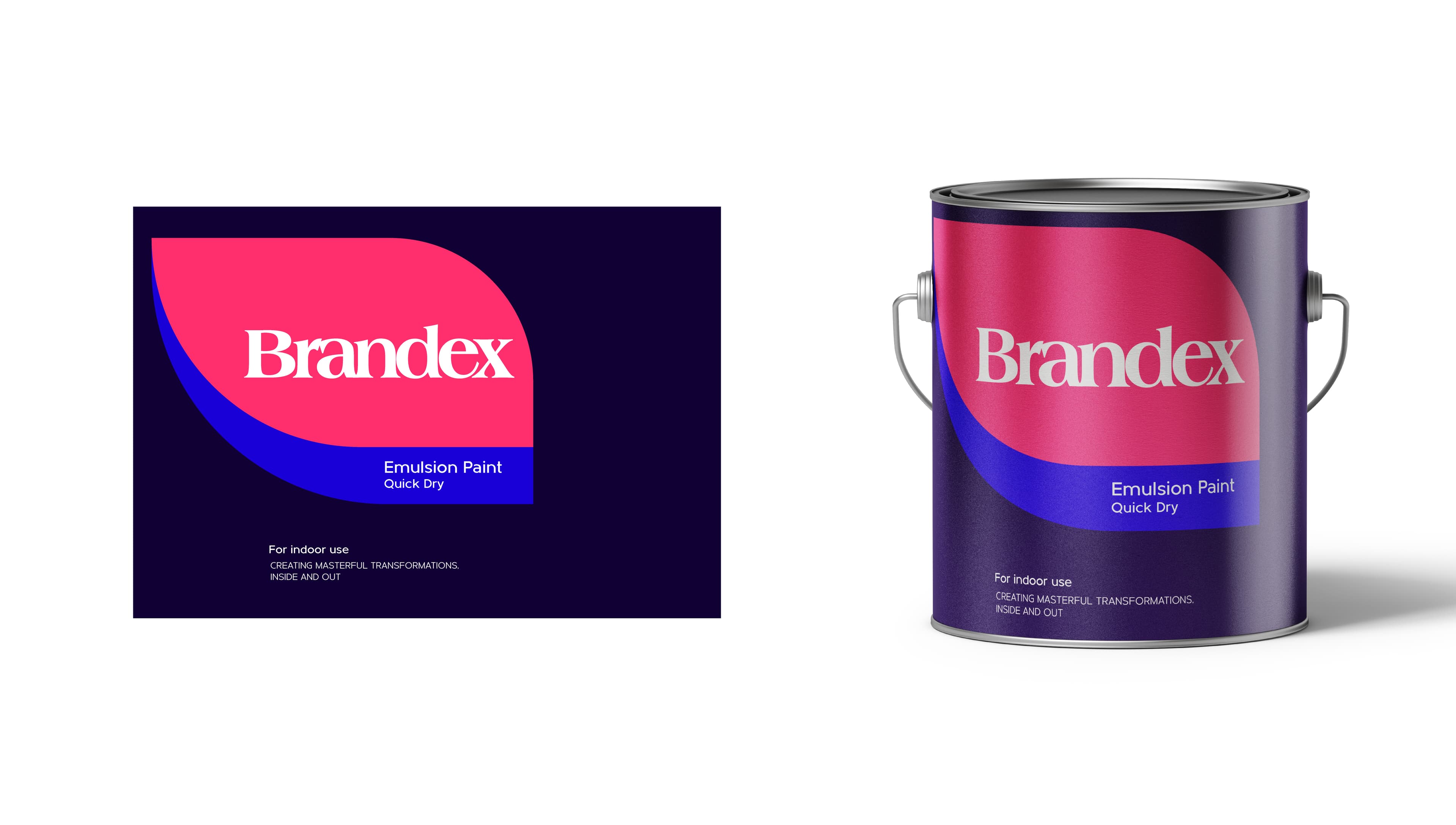 Vibrant abstract paint can packaging design