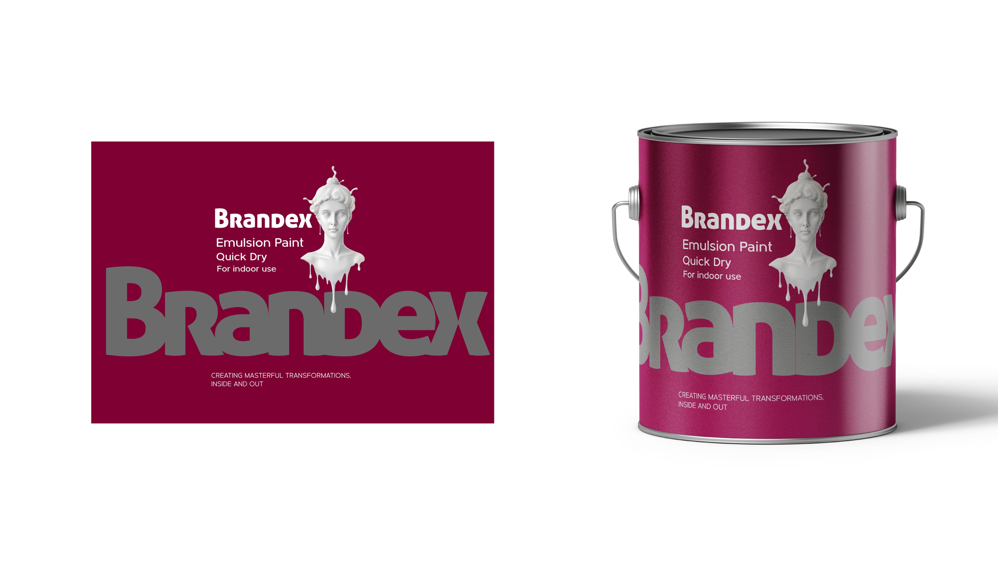 Bold classical paint can packaging design
