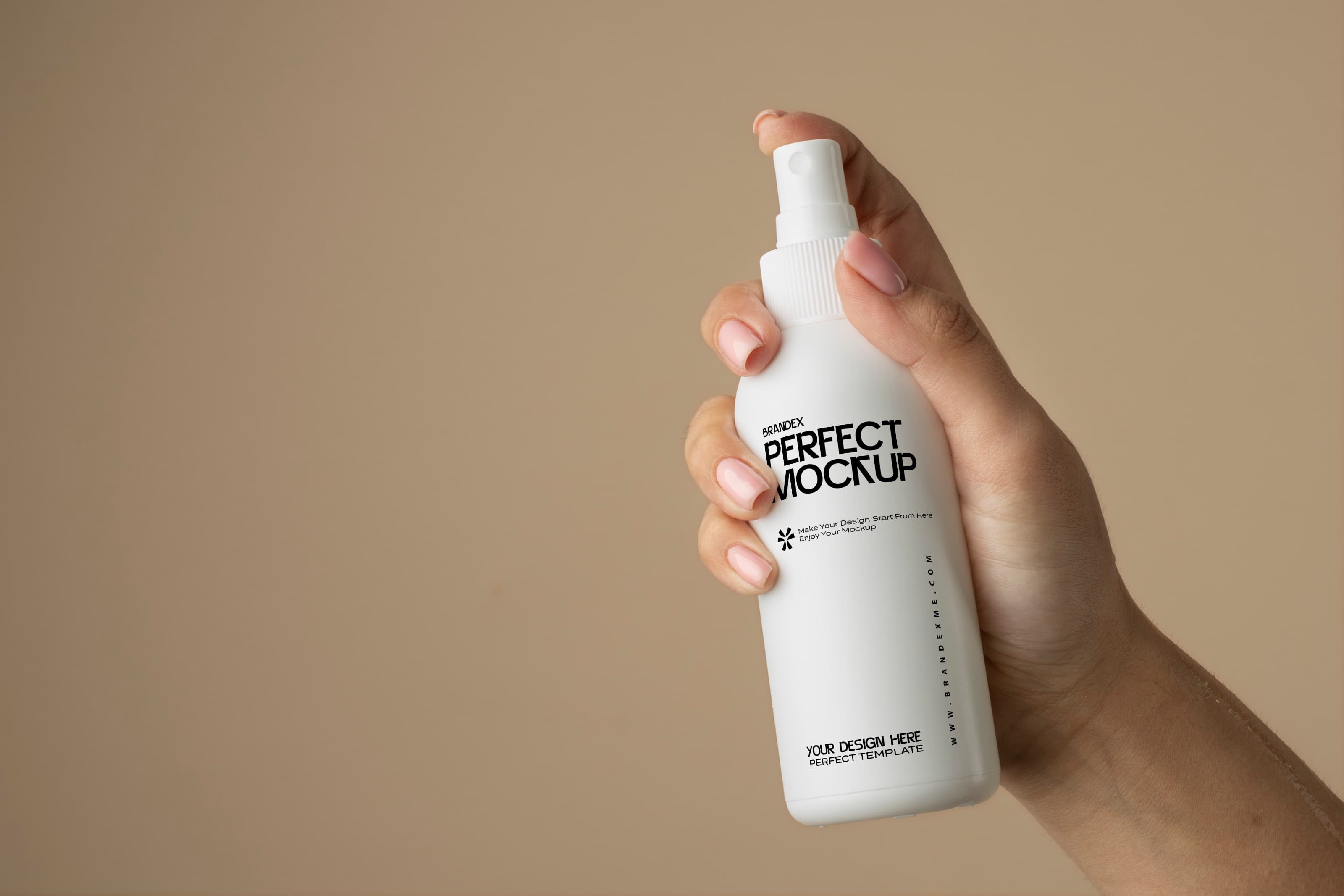White spray mockup