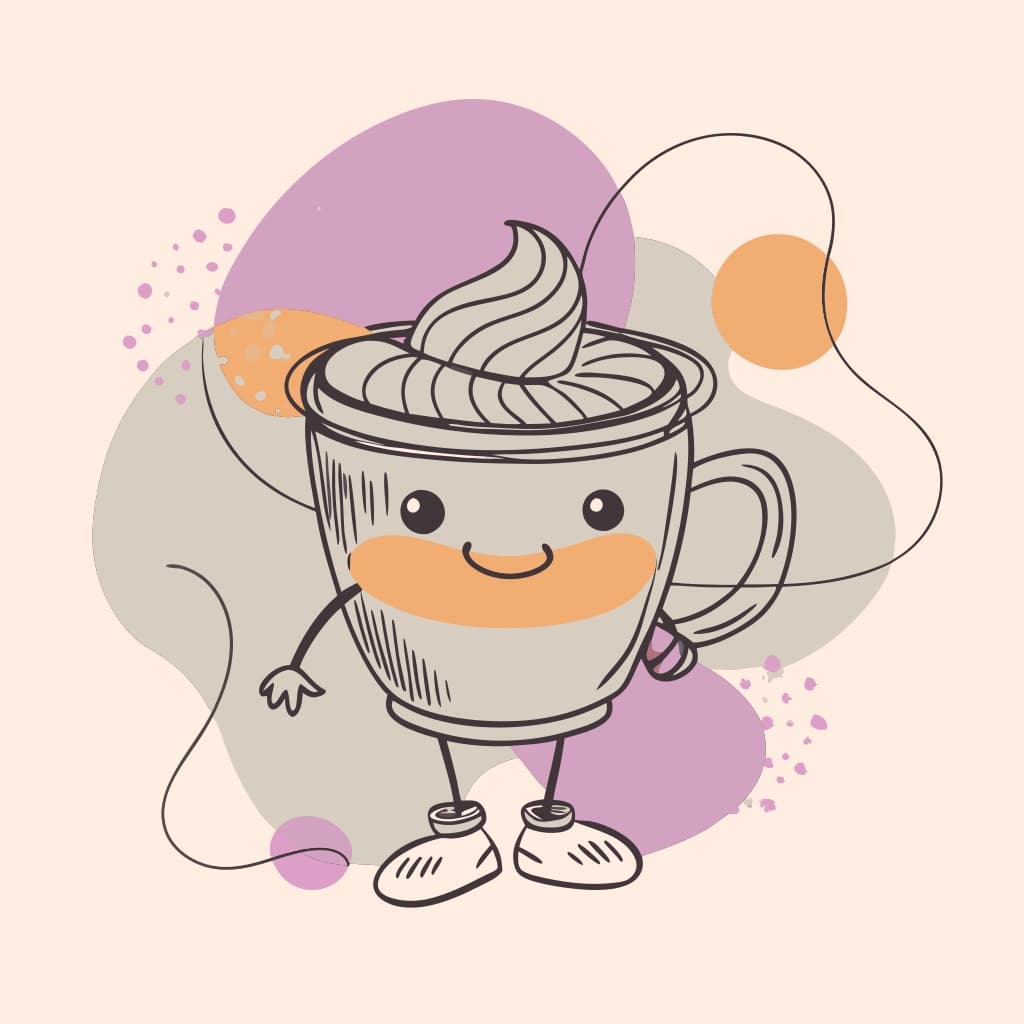 Cute Coffee Cup Character Vector